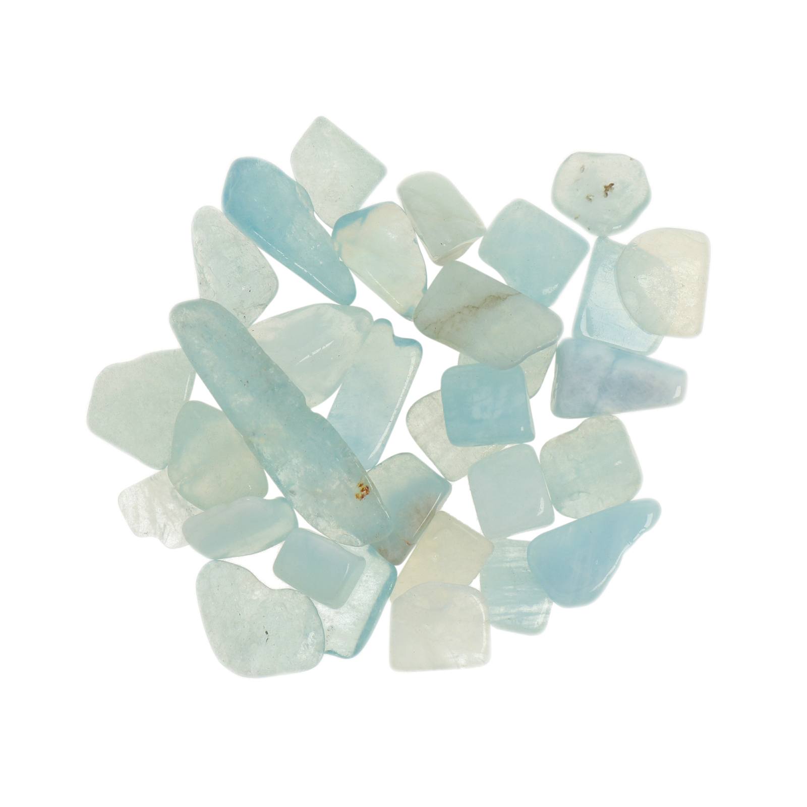 aquamarine tumbled chips 1-1,5cm aprox. | 25gr