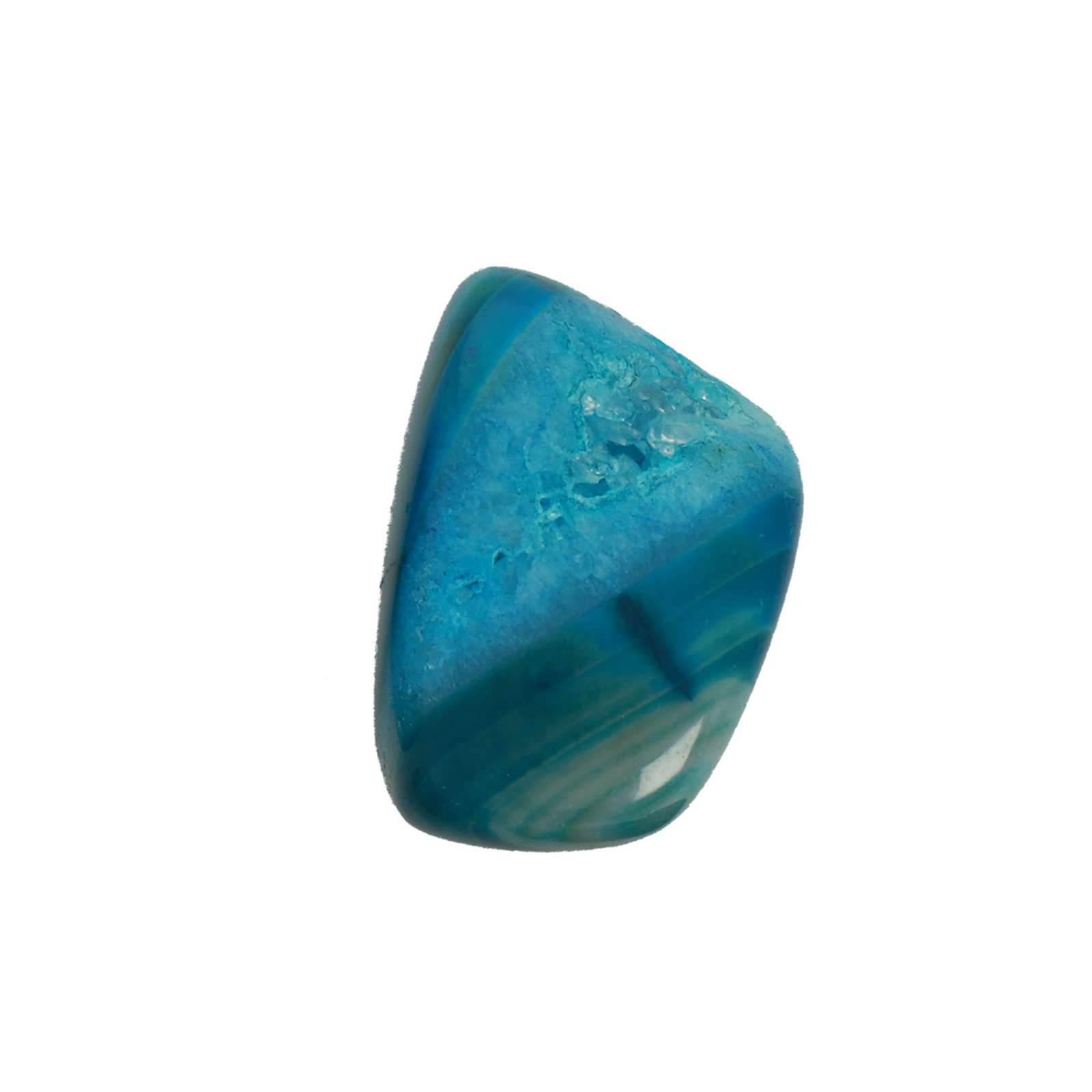 dyed striped agate blue tumbled chips 2,5-3,5cm aprox. | 2pc