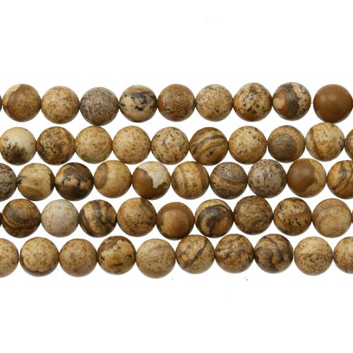 picture jasper smooth round 6mm | 15/16-inch strand