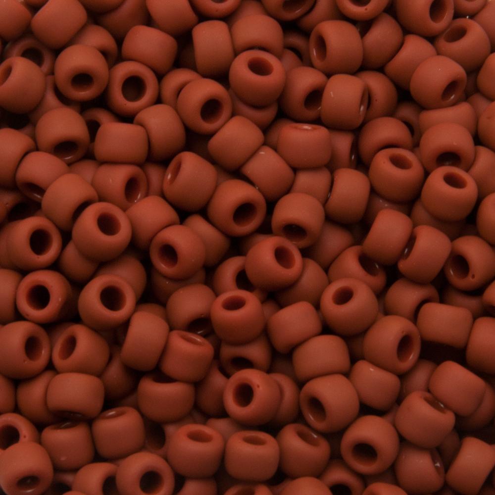 rocaille toho seed beads 6/0 - opaque frosted terra cotta (46lf) | 10gr