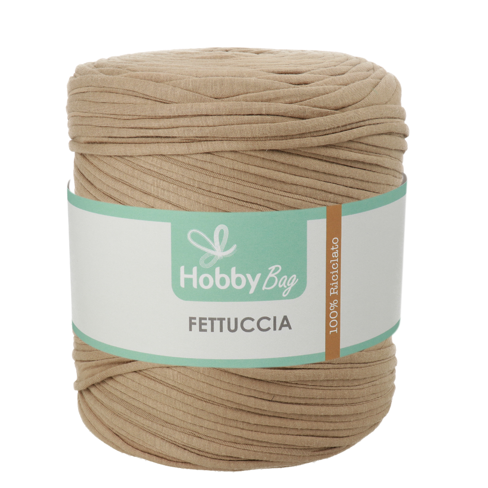 hobbybag t-shirt yarn fettuccia - cachi - 600-800gr (110-130mt) | 1pc