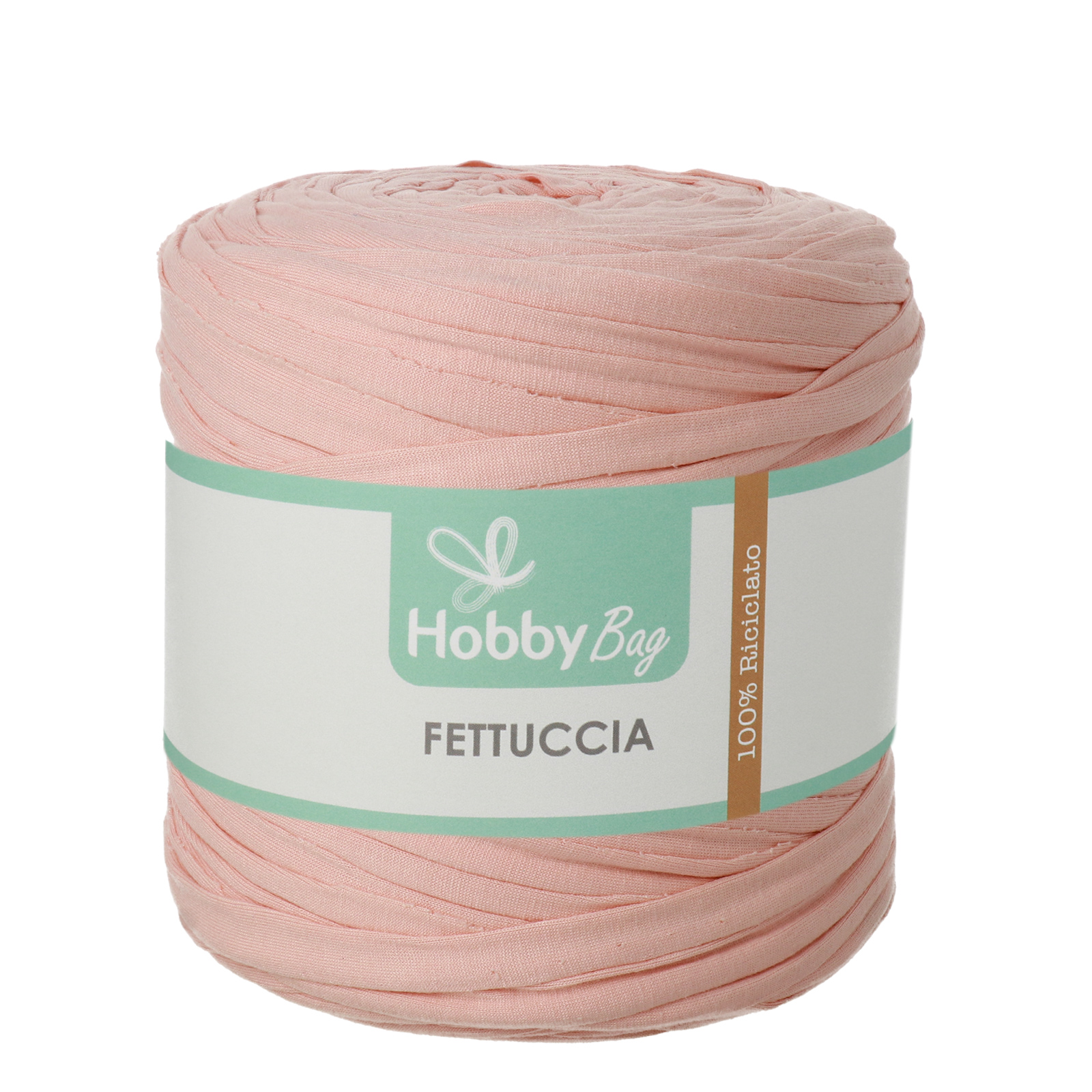 hobbybag t-shirt yarn fettuccia - vintage rose - 500-800gr (110-130mt) | 1pc