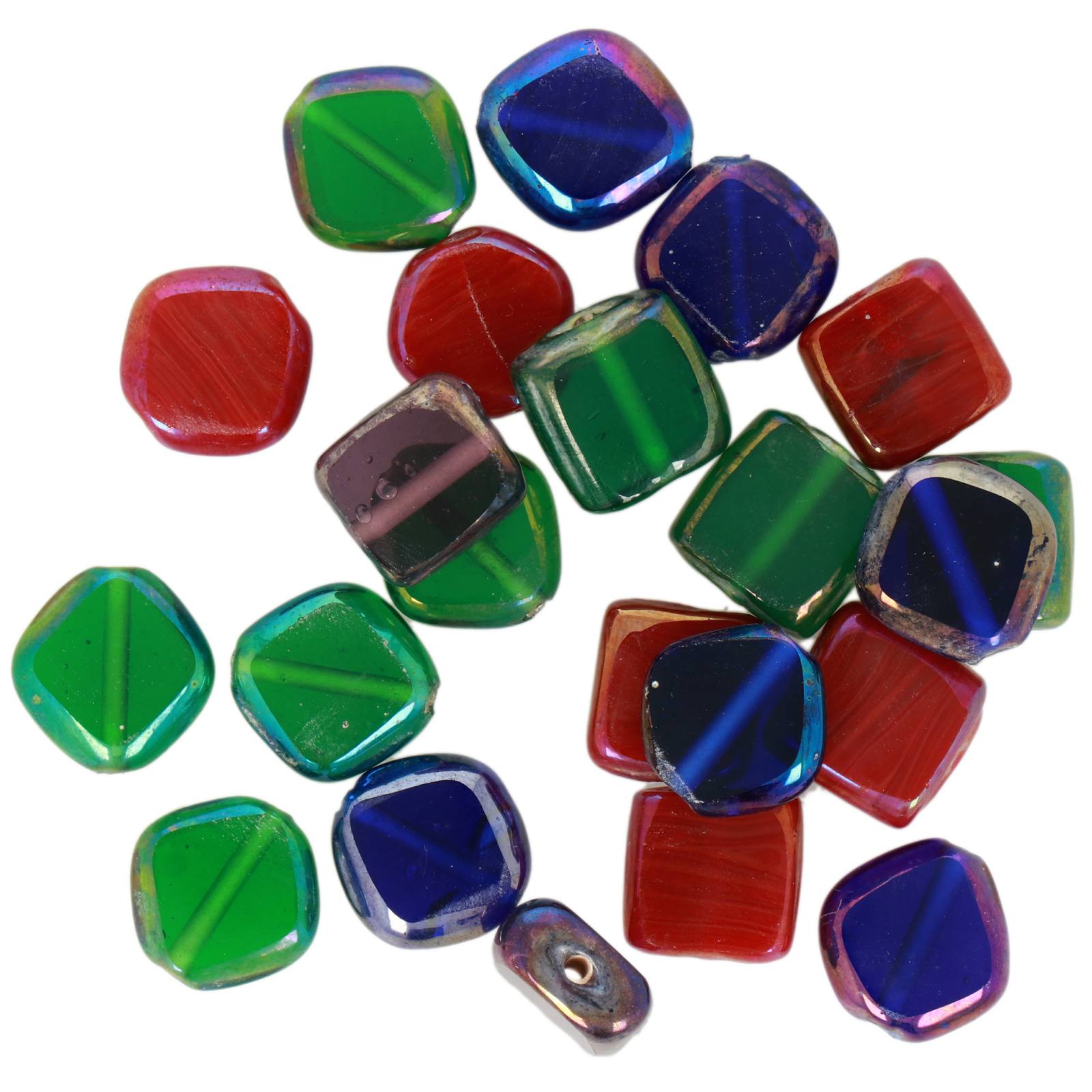 glass beads - majestic mix 14mm - 22pc aprox. | 40gr