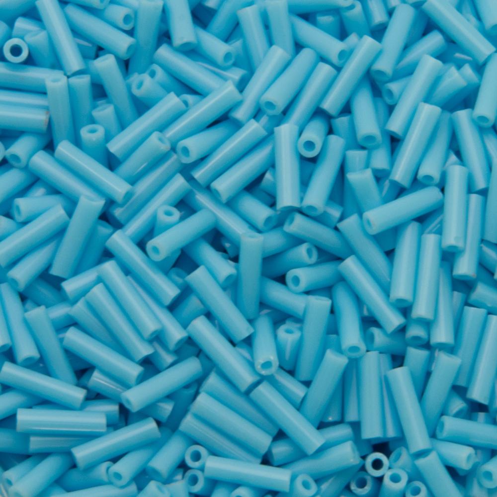 bugle miyuki beads 6mm - opaque blue turquoise (413) | 10gr