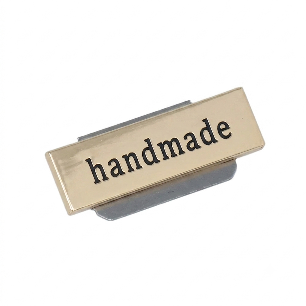 hand made gold tags 36x10mm | 4pc