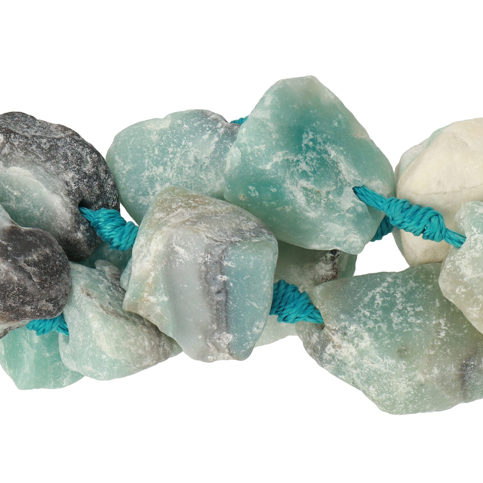 amazonite rough nugget 15-25mm approx. | 16-inch strand