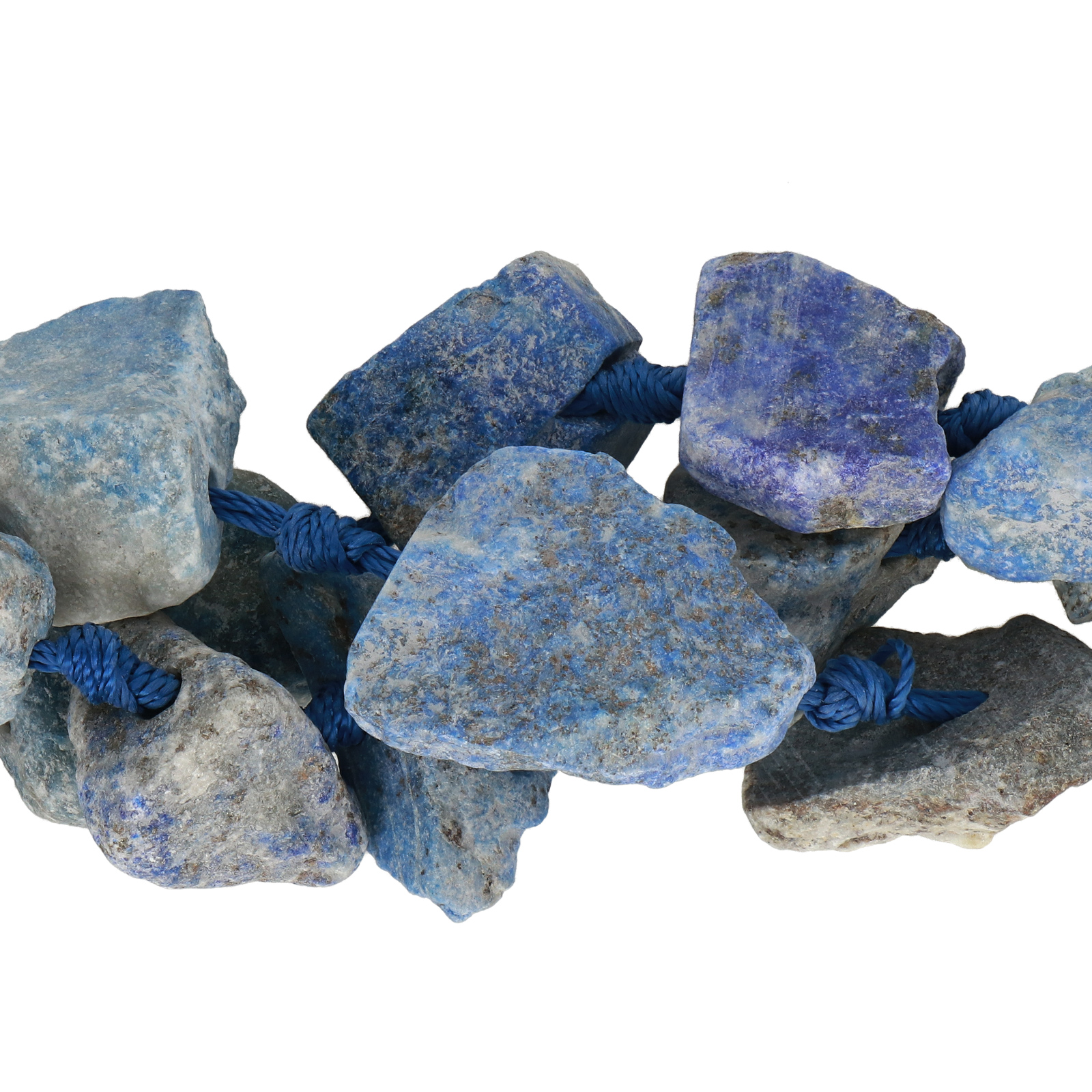 lapislazzuli rough nugget 15-25mm approx. | 16-inch strand