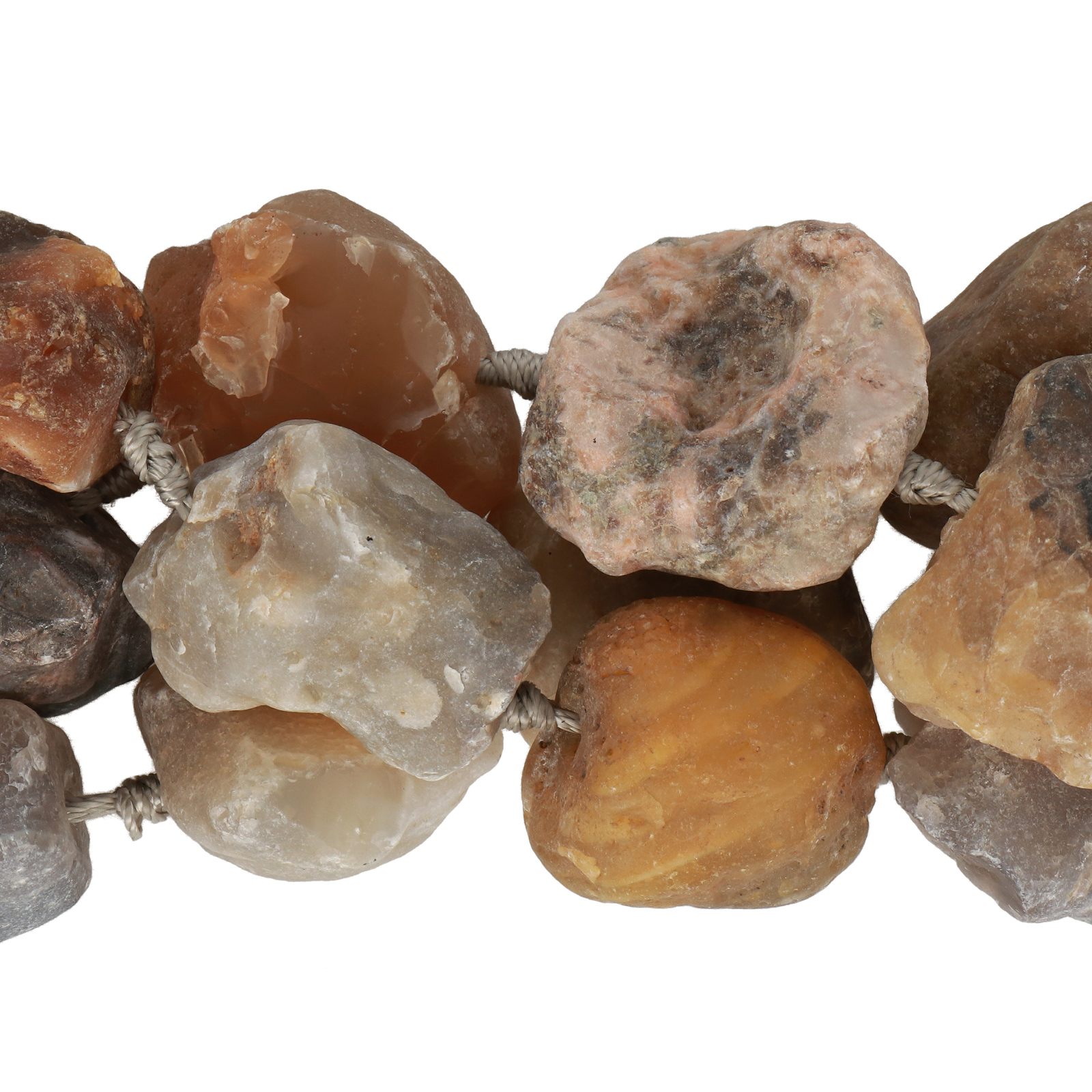 natural agate rough nugget 15-25mm approx. | 16-inch strand
