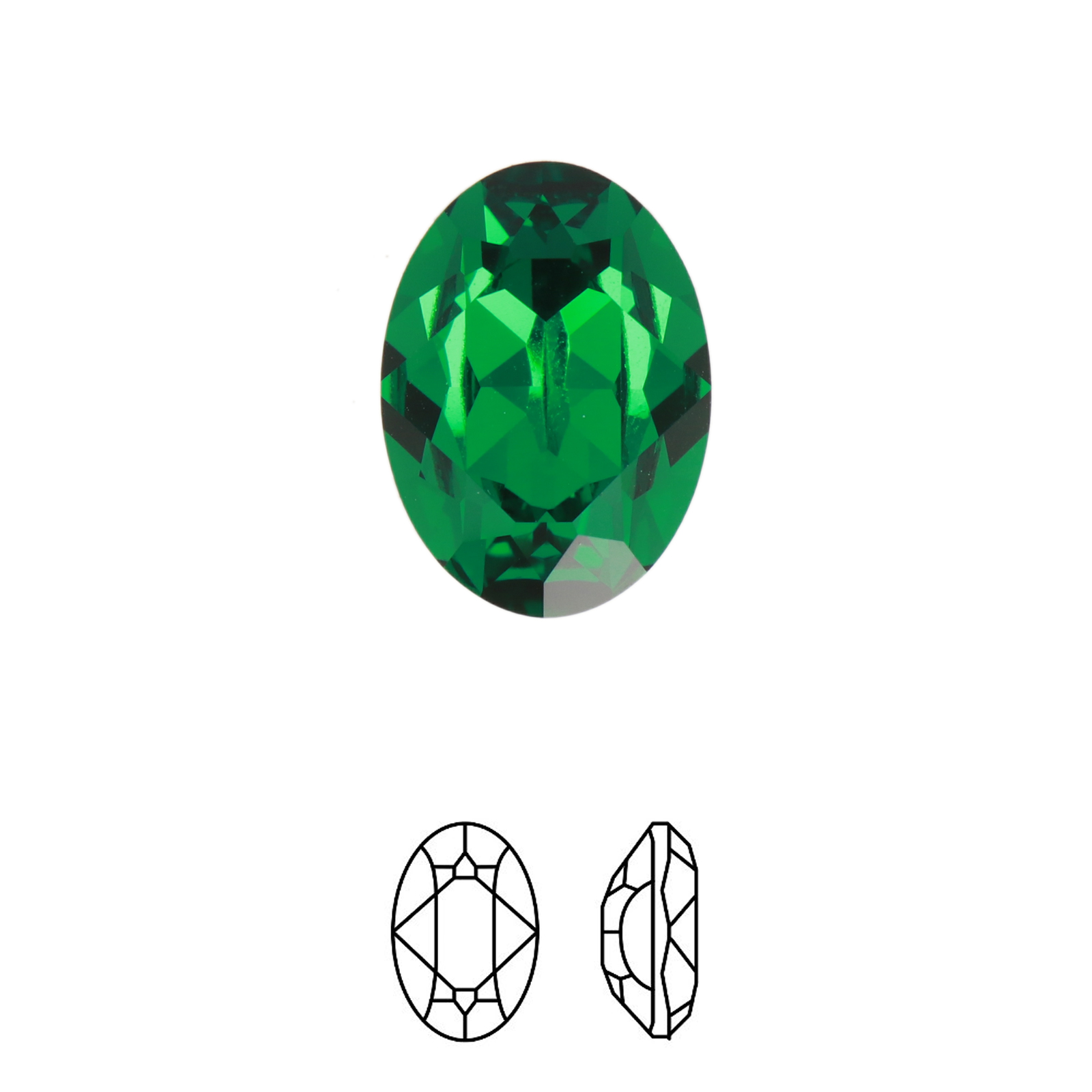 oval fancy stone (4120) majestic green 18x13mm | 1pc