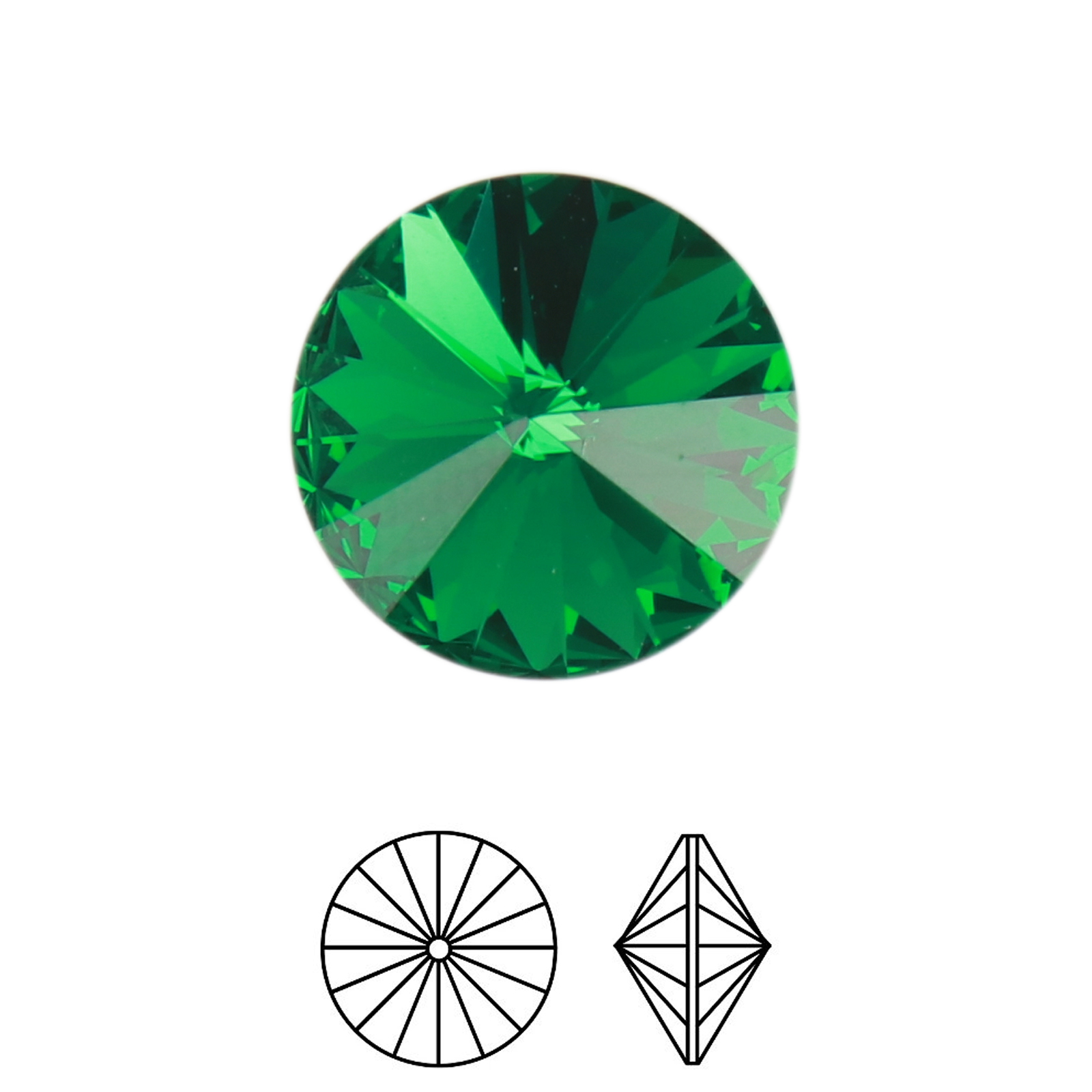 rivoli (1122) majestic green 12mm | 2pc
