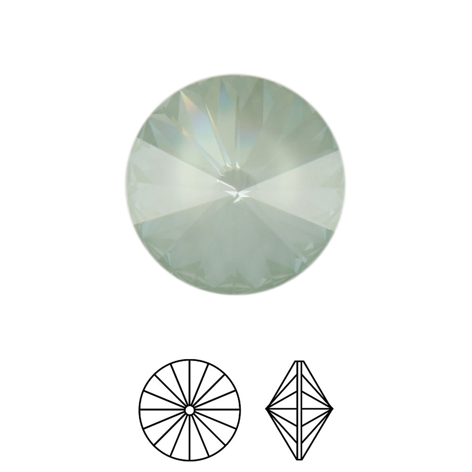 rivoli (1122) crystal agave ignite 12mm | 2pc