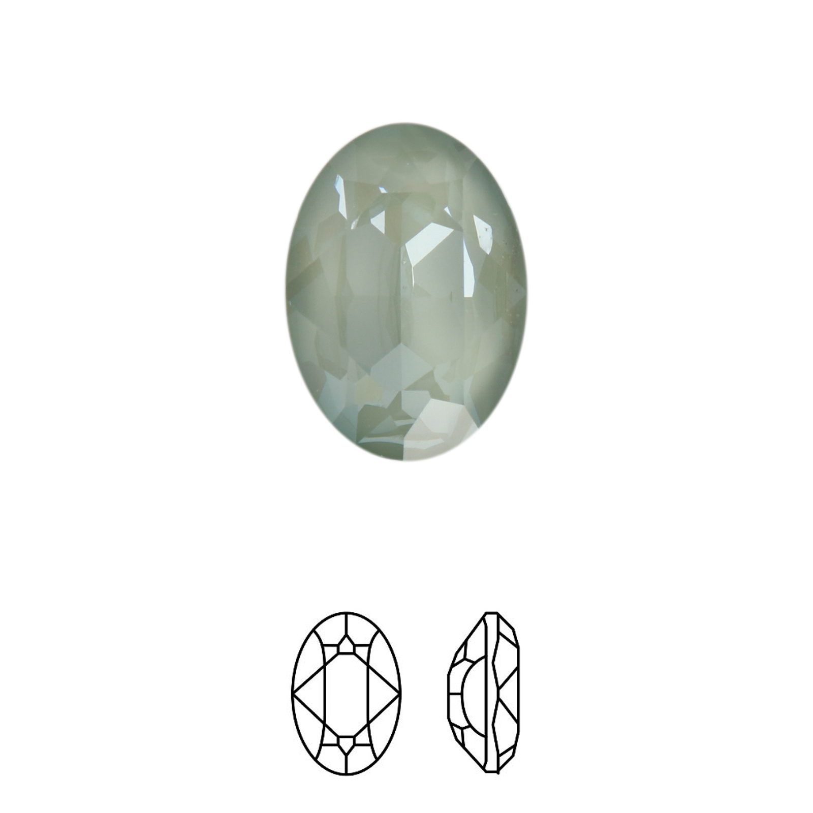 oval fancy stone (4120) crystal agave ignite 18x13mm | 1pc