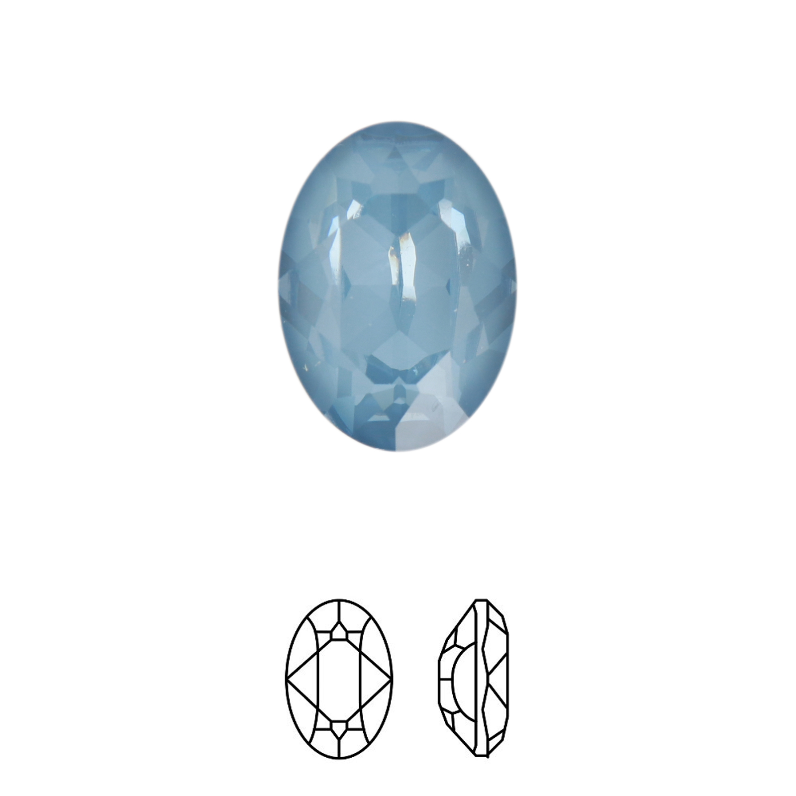 oval fancy stone (4120) crystal denim ignite 18x13mm | 1pc