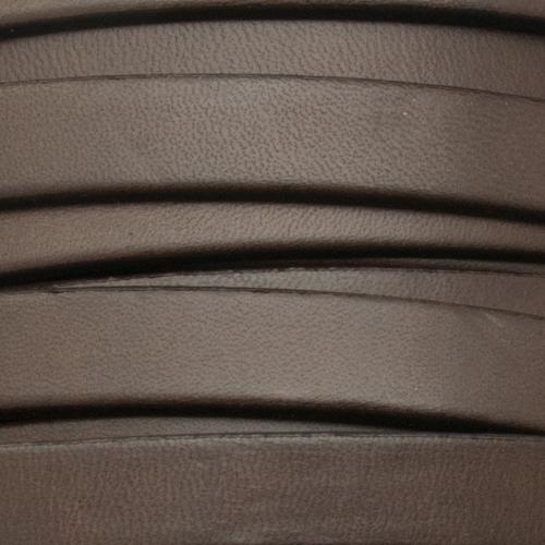 brown flat leather cord 10mm | 20cm
