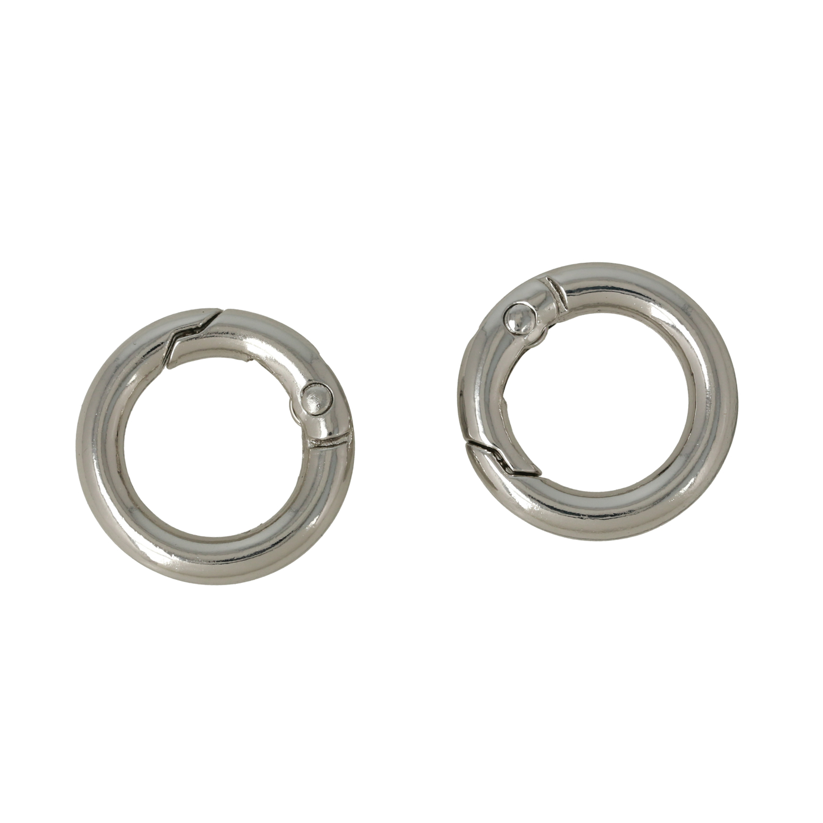 diy bag silver carabiner round 20mm | 2pc