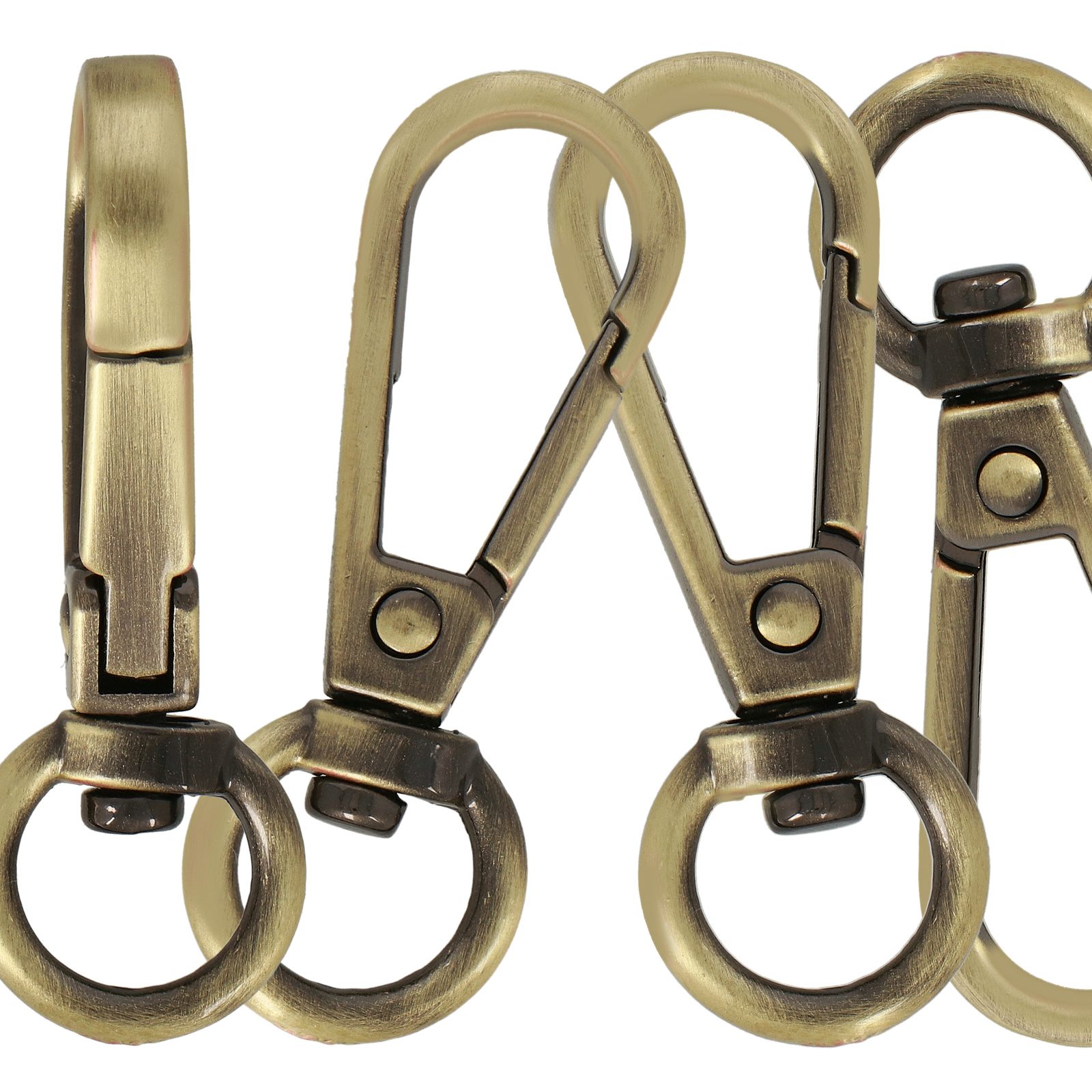 diy bag diy taschen bronze carabiner 49x15mm (inner 13mm) | 4pc