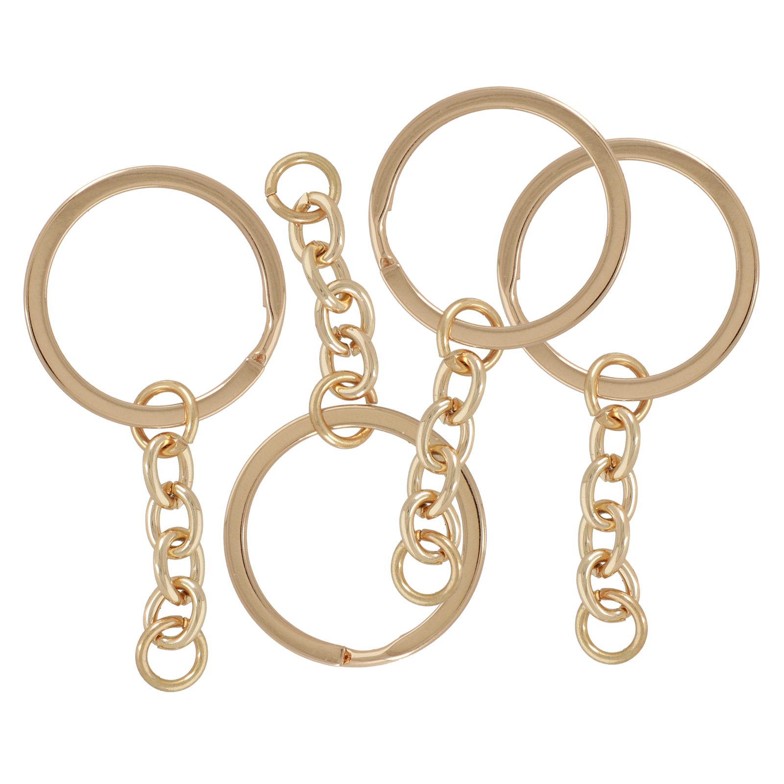 key holder gold flat ring 25mm | 4pc