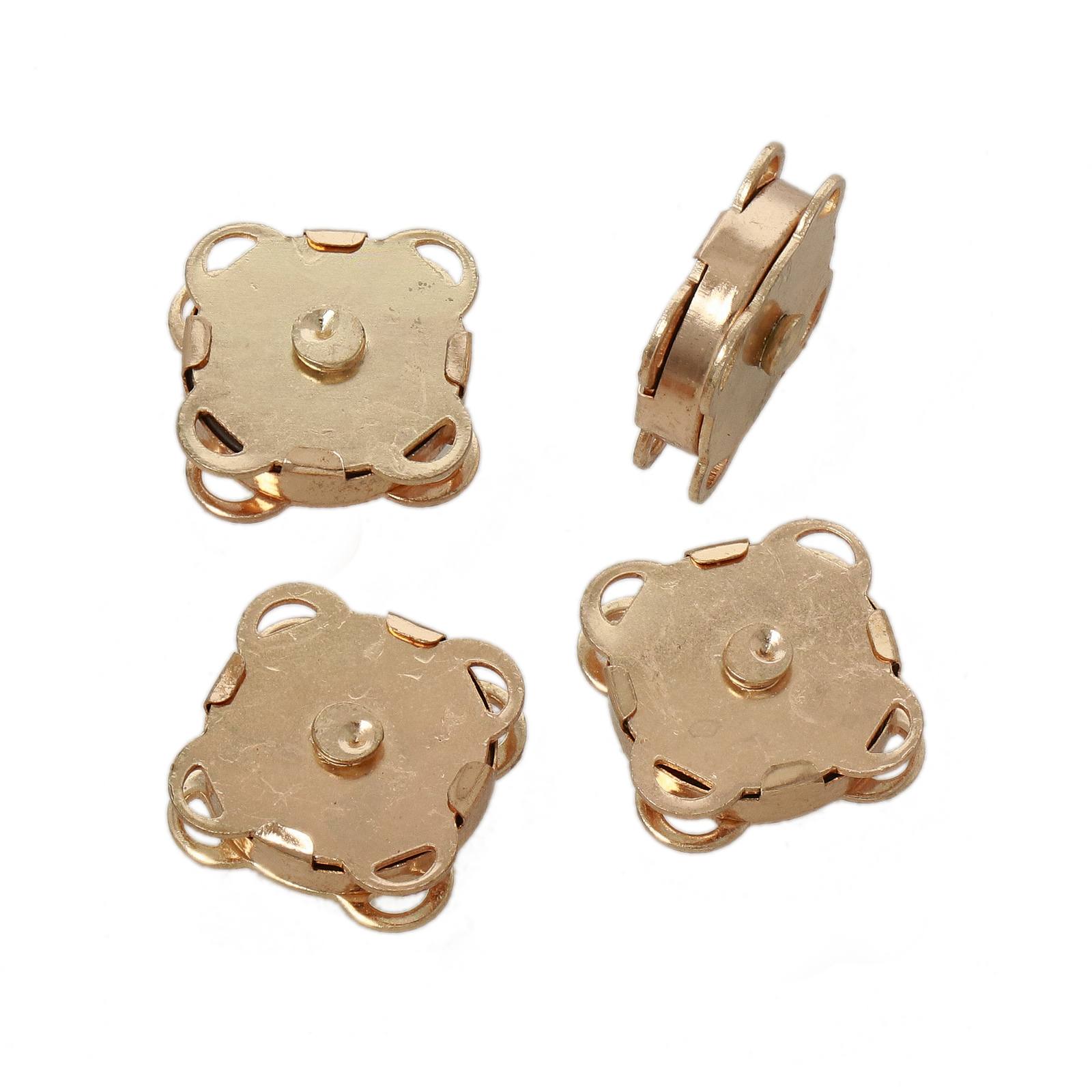bag clasp gold magnetic 14mm | 4pc