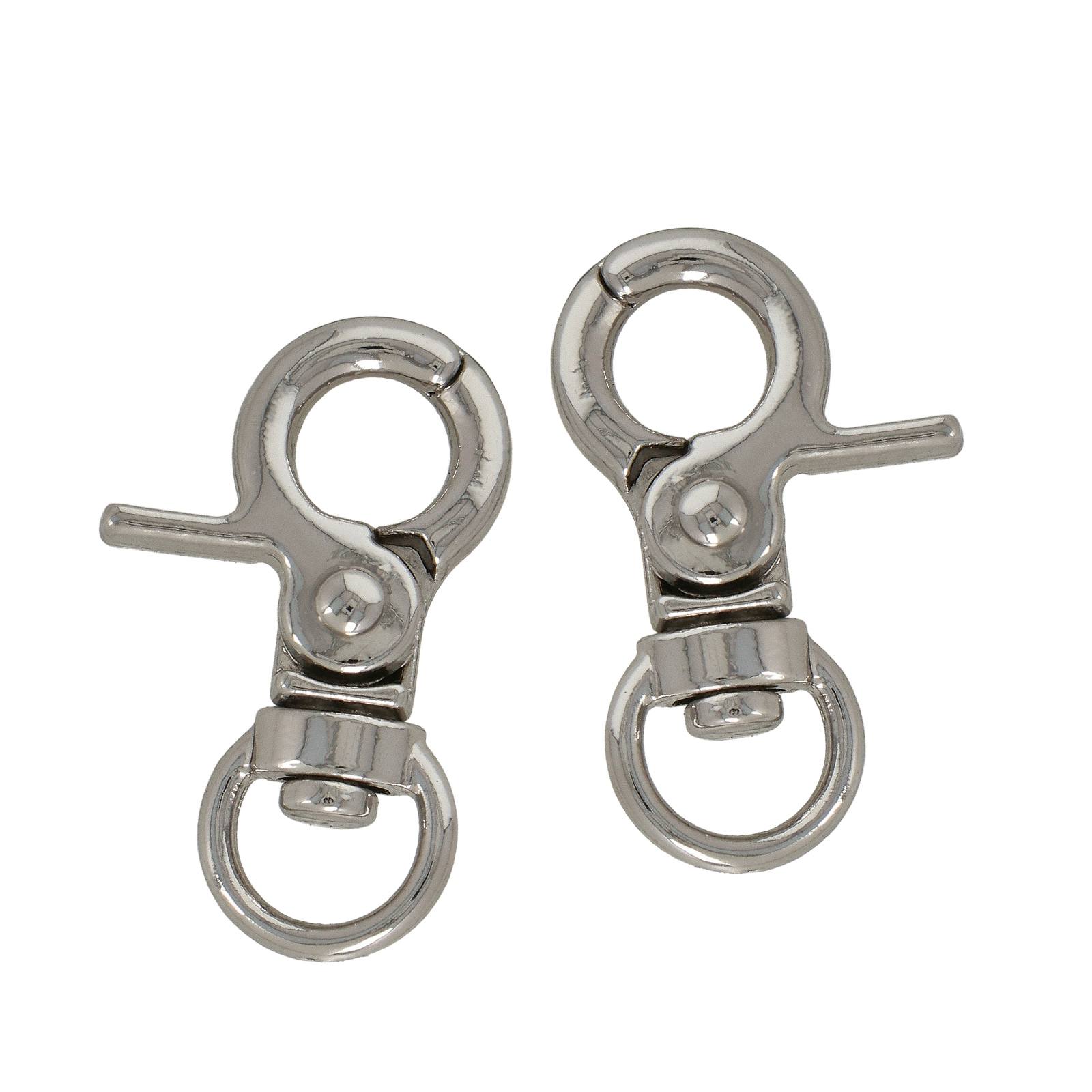 diy bag diy taschen silver carabiner 31x13mm (inner 9mm | 2pc