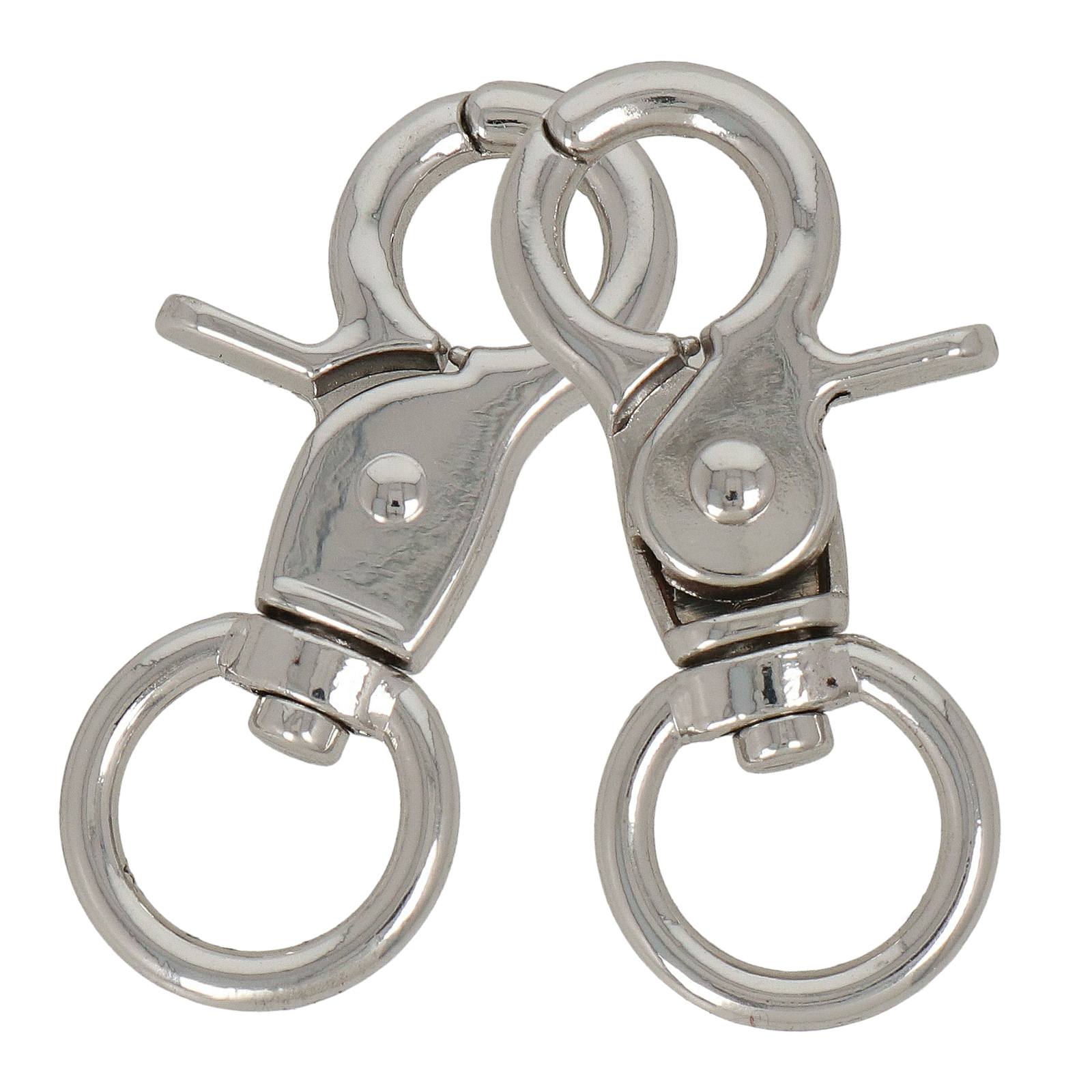 diy bag diy taschen silver carabiner 46x20mm (inner 13mm | 2pc
