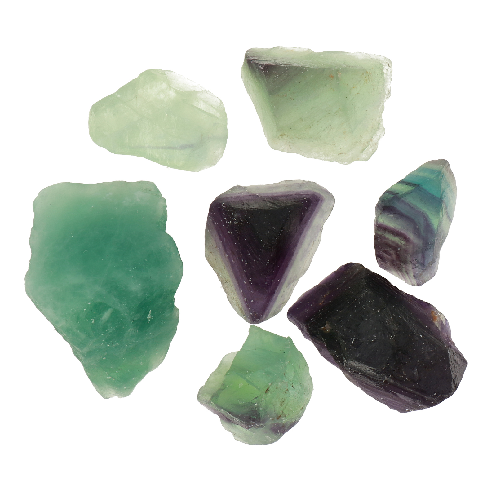 fluorit rohsteine 3-4cm ca. | 2st