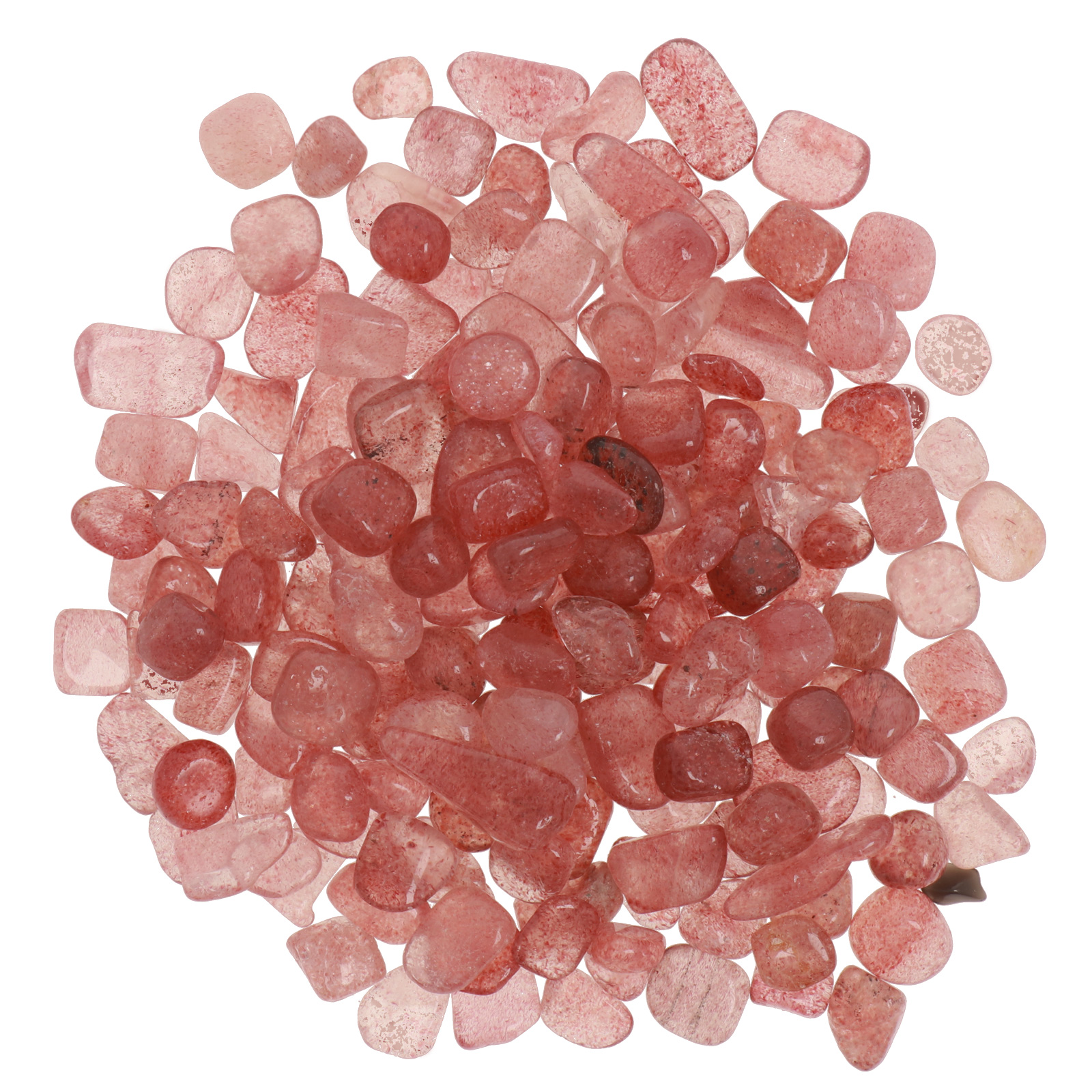 strawberry quartz tumbled polished 0,5-1cm aprox. | 100gr