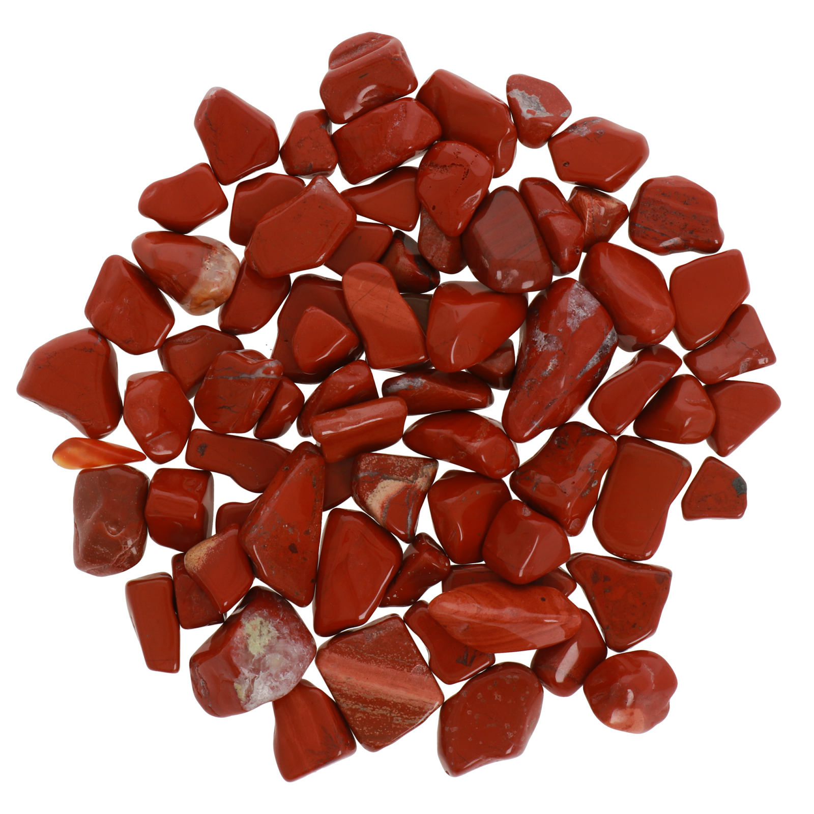 red jasper tumbled polished 0,8-1,5cm aprox. | 100gr