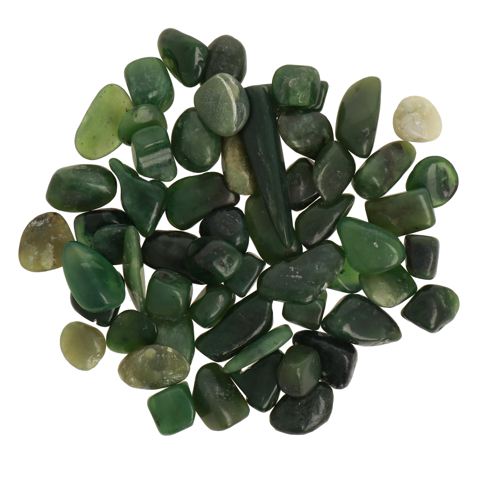 nephrite jade tumbled polished 1-2,5cm aprox. | 100gr