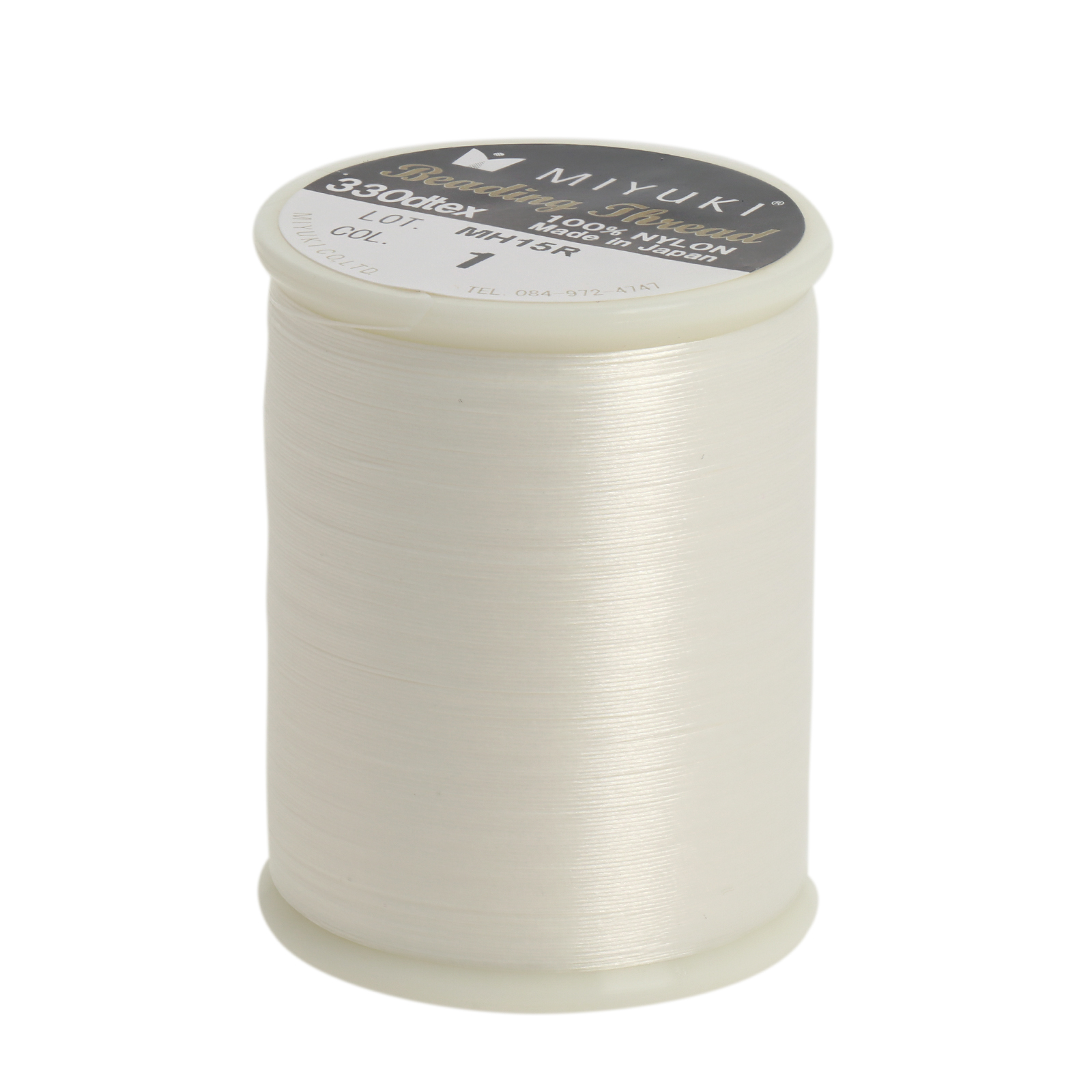 white miyuki nylon beading thread - size 0,25mm - 500mt spool | 1pc