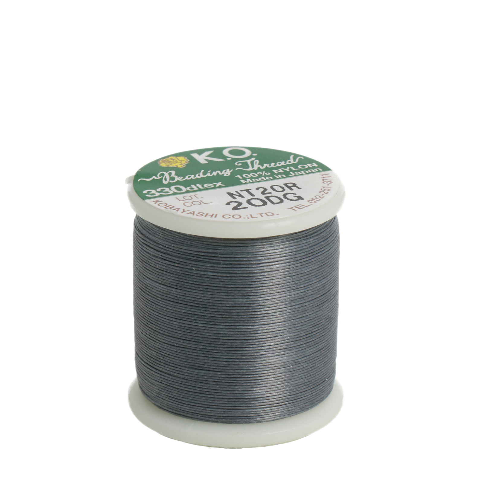 medium grey ko beading thread - size 0,25mm - 50mt spool | 1pc