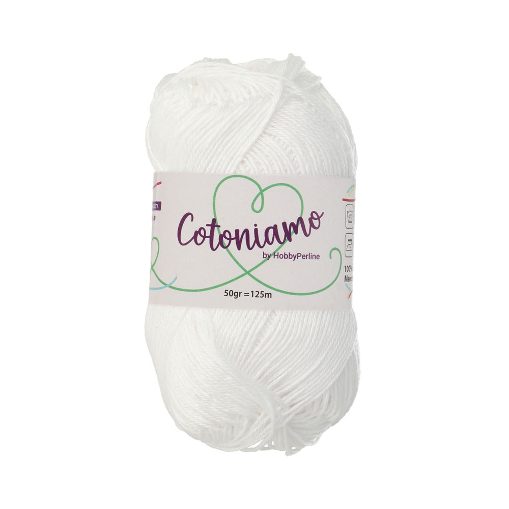 hobbyperline cotoniamo - white (900) - 50gr (125mt) | 1pc