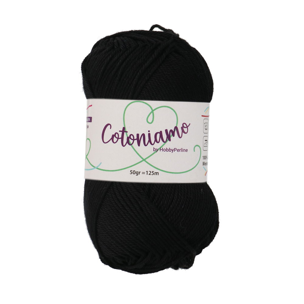 hobbyperline cotoniamo - black (957) - 50gr (125mt) | 1pc