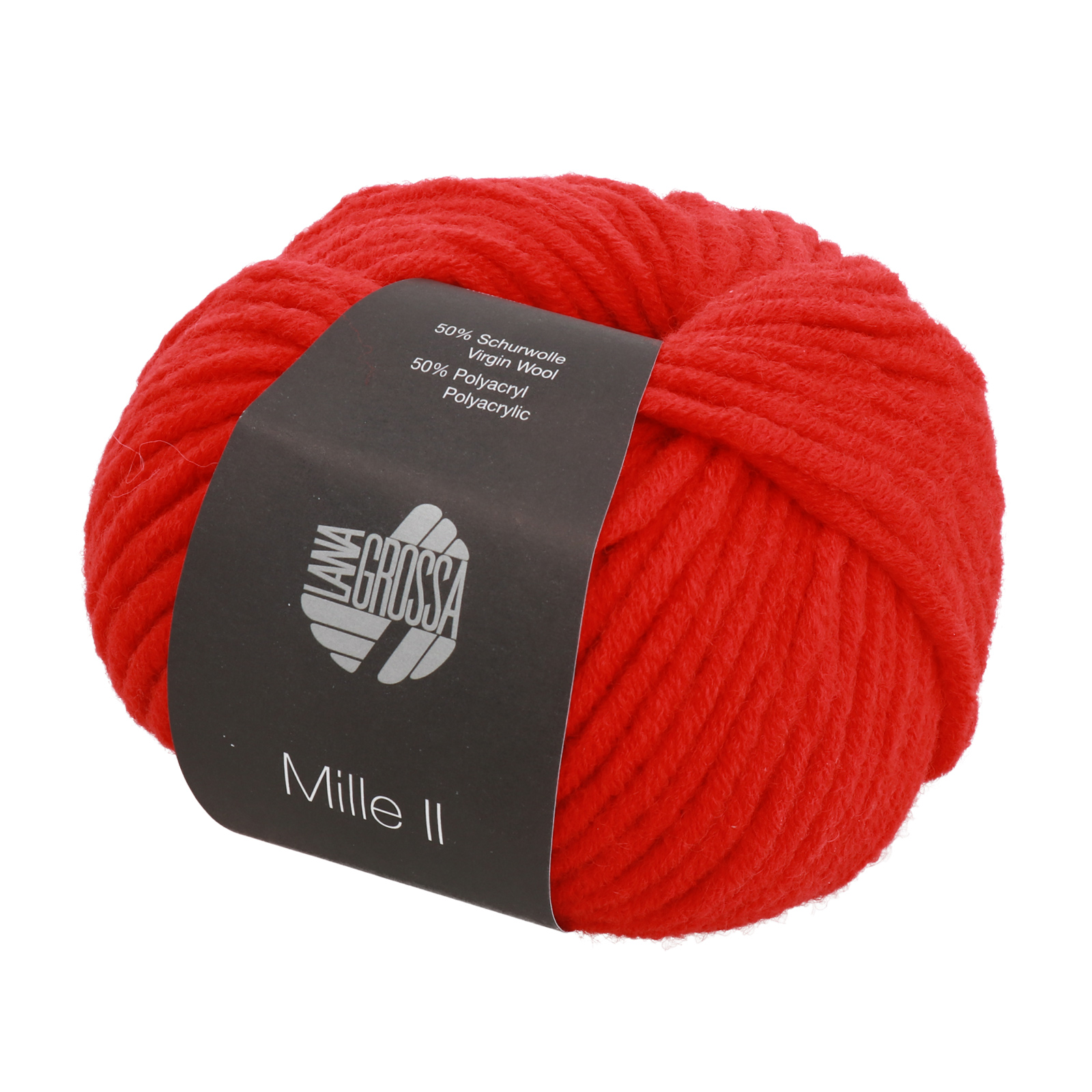 mille ii lana grossa - bright red (074) - 50gr (55mt) | 1pc