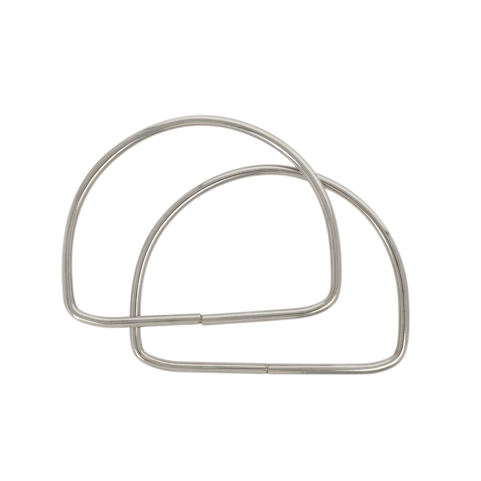 silver metal d shape bag handle 13,5x10,5x0,5cm | 2pc