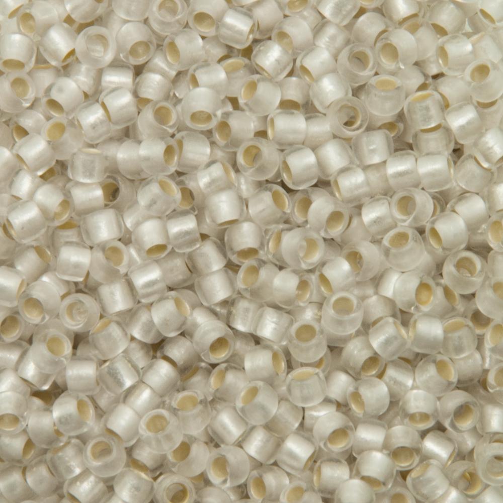 saatperlen toho 8/0 silver-lined frosted crystal (21f) | 10gr