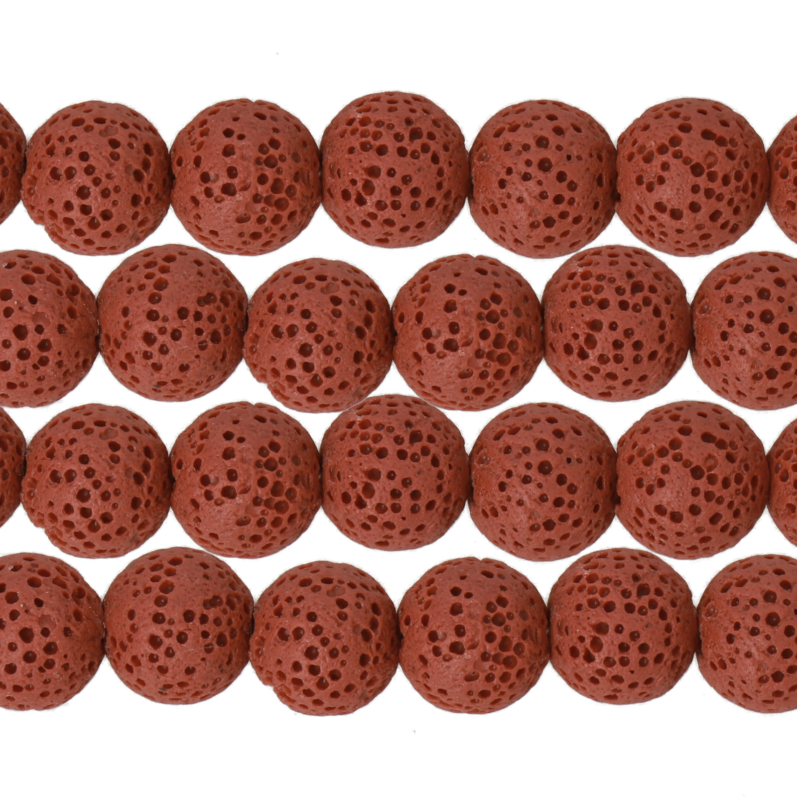 red lava stone round 10mm | 15/16-inch strand