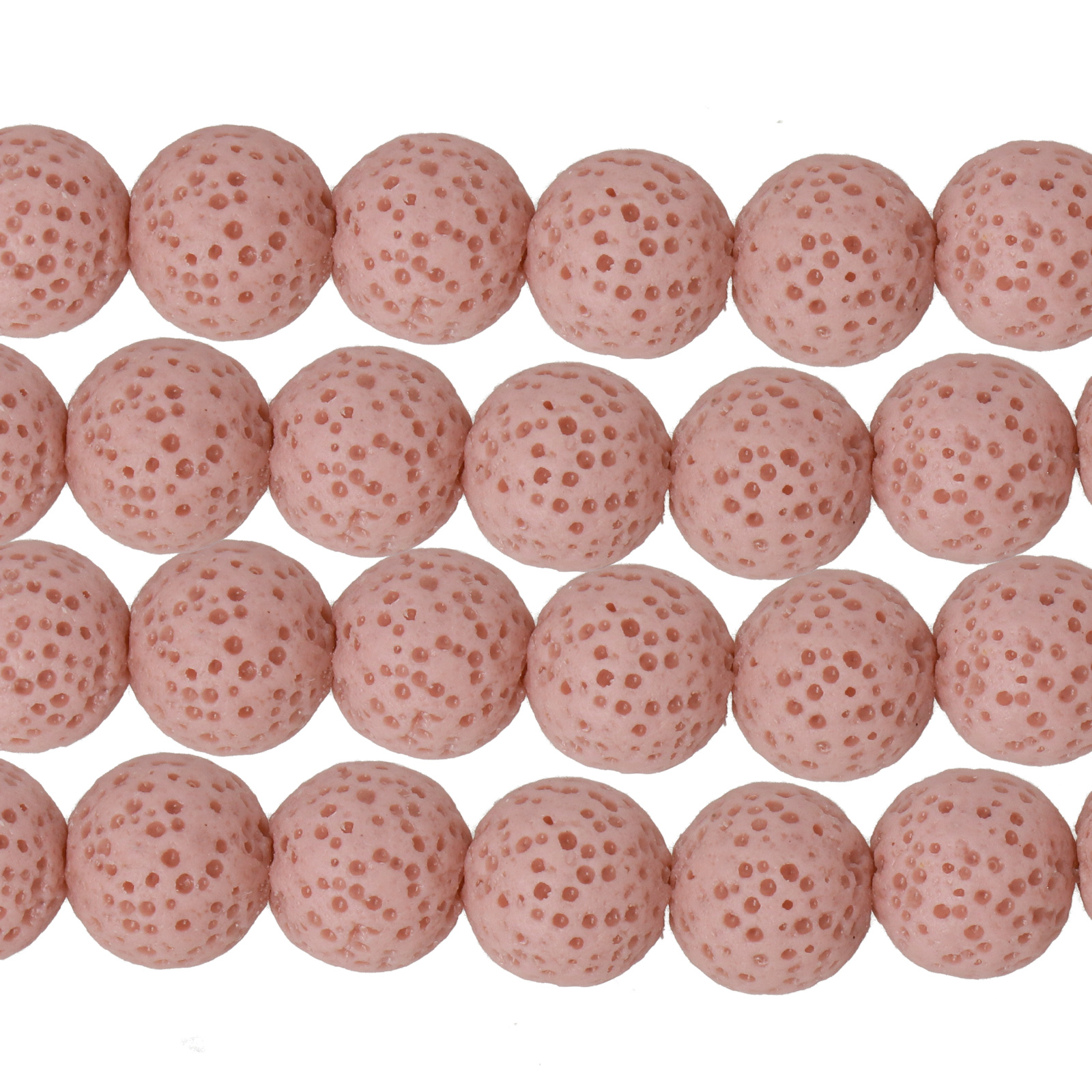 pink lava stone round 10mm | 15/16-inch strand
