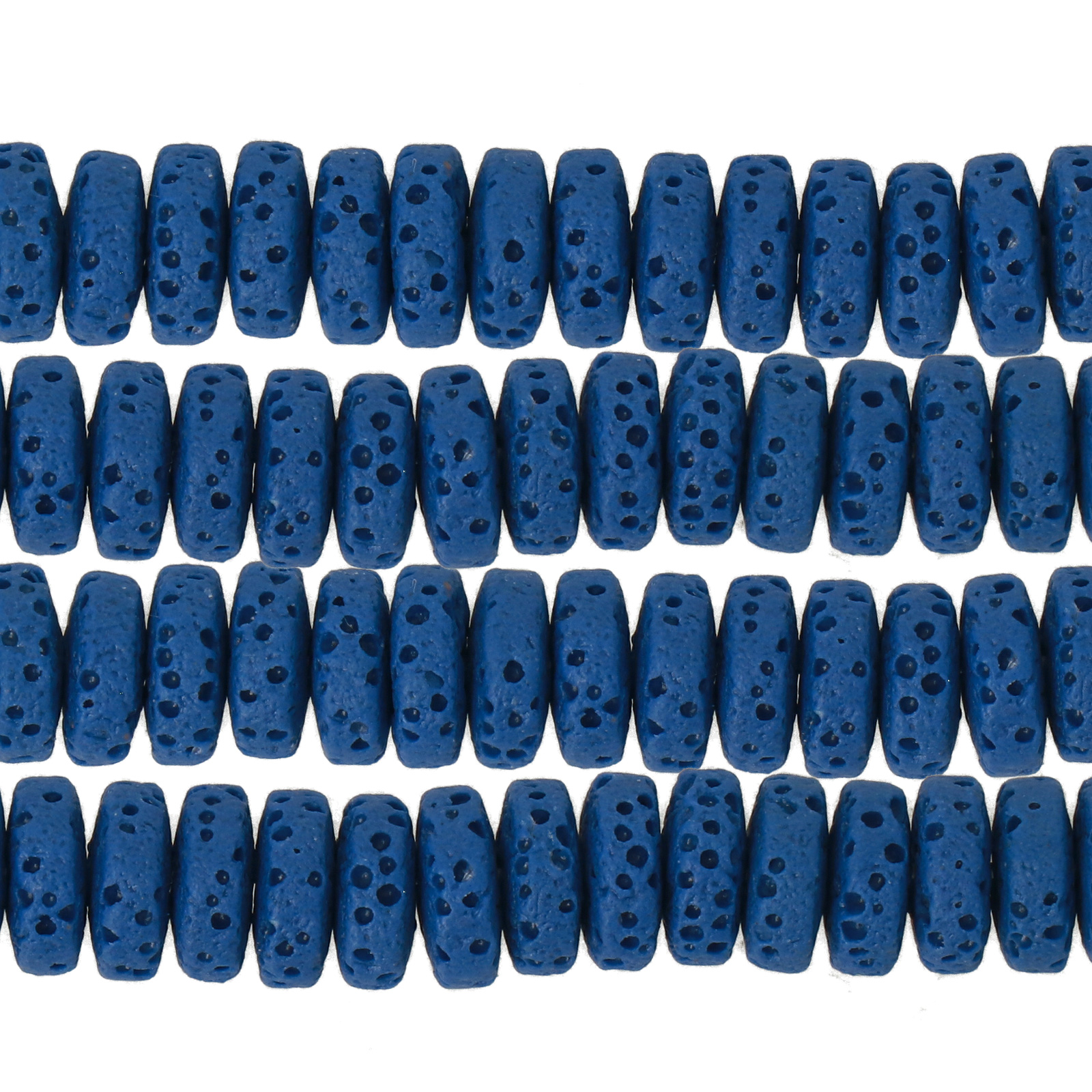 lavastein blau heishi 8x4mm | strang 18/20cm