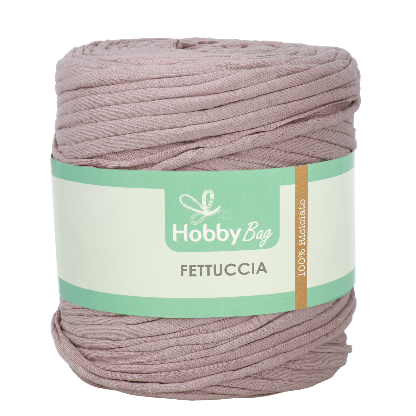 hobbybag t-shirt yarn fettuccia - taupe - 500-800gr (110-130mt) | 1st