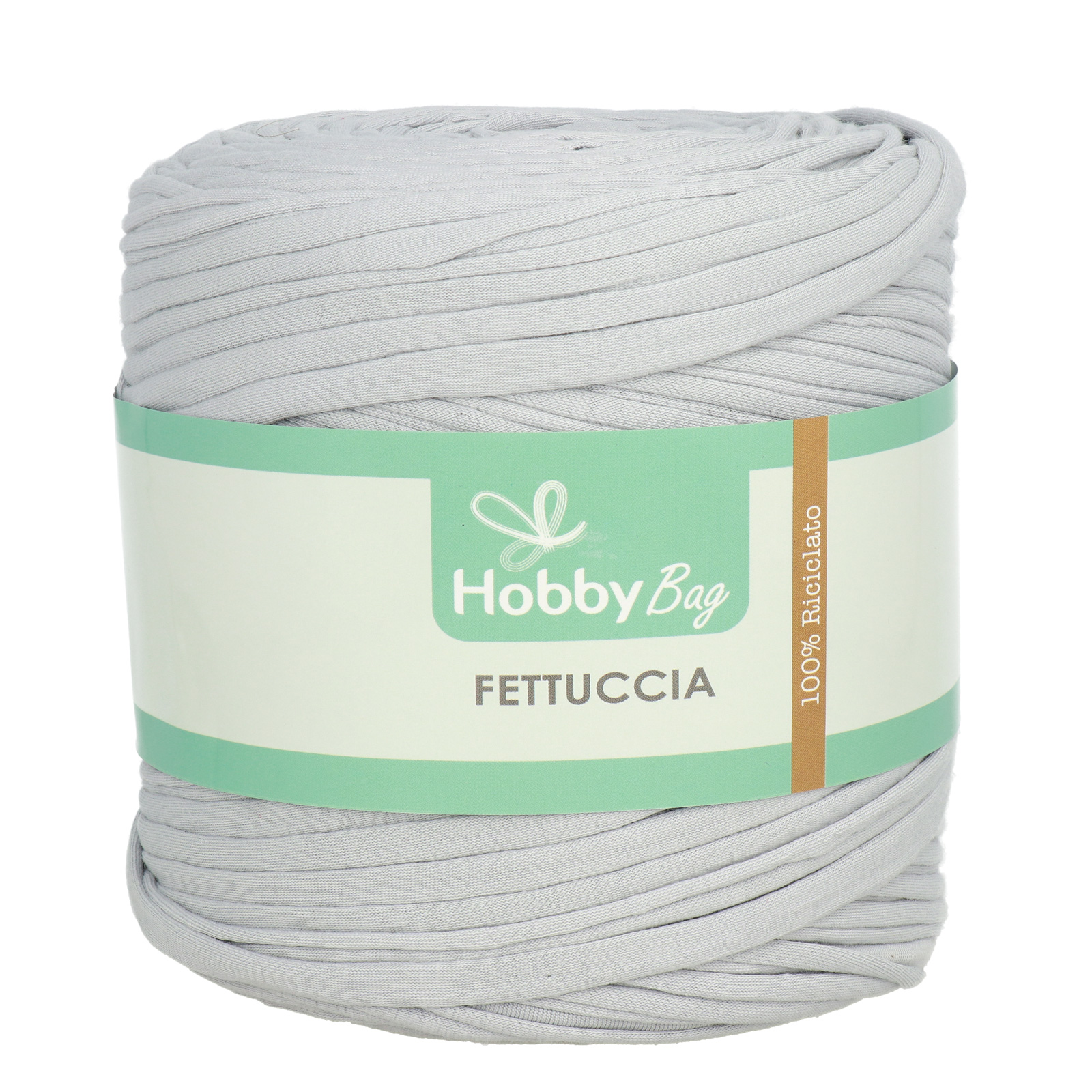 fettuccia hobbybag t-shirt yarn - hellgrau - 500-800gr (110-130mt) | 1st