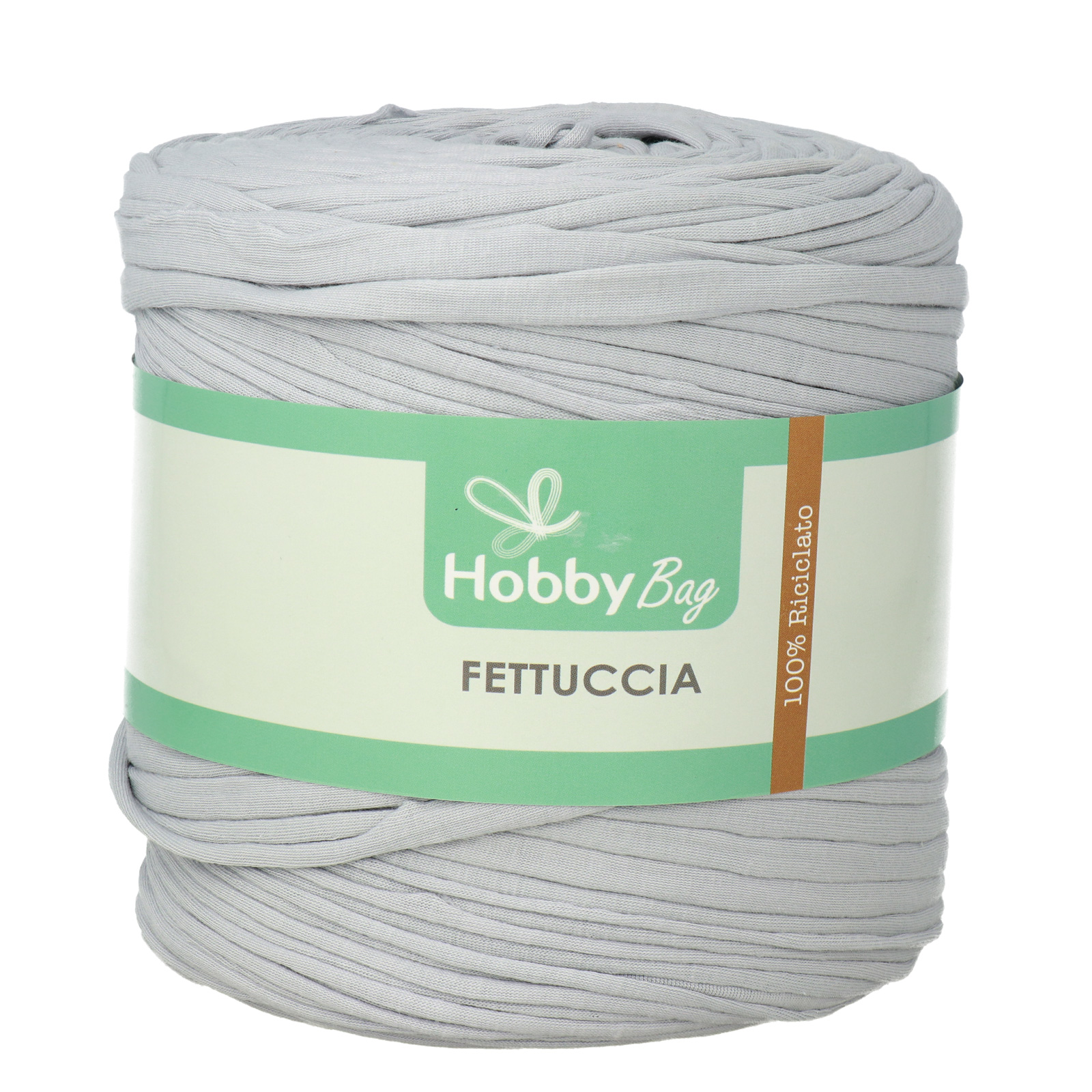 fettuccia hobbybag t-shirt yarn - perlgrau - 500-800gr (110-130mt) | 1st