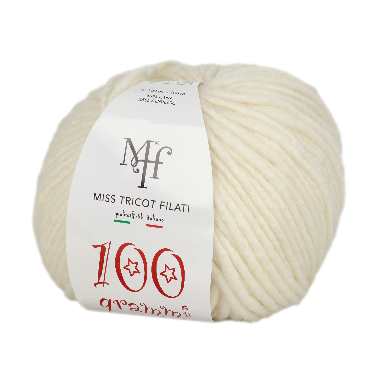 miss tricot 100 grammi white (01) - 100gr (100mt) | 1pc