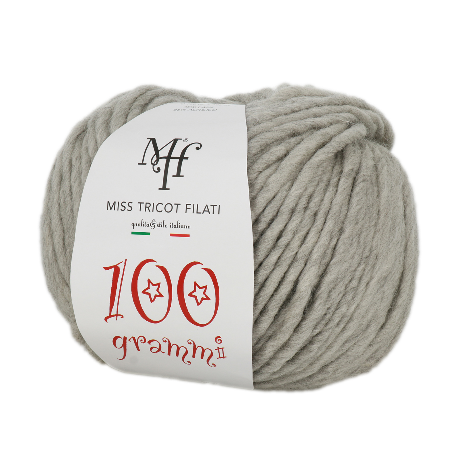 miss tricot 100 grammi pearl gray melange (16) - 100gr (100mt) | 1pc