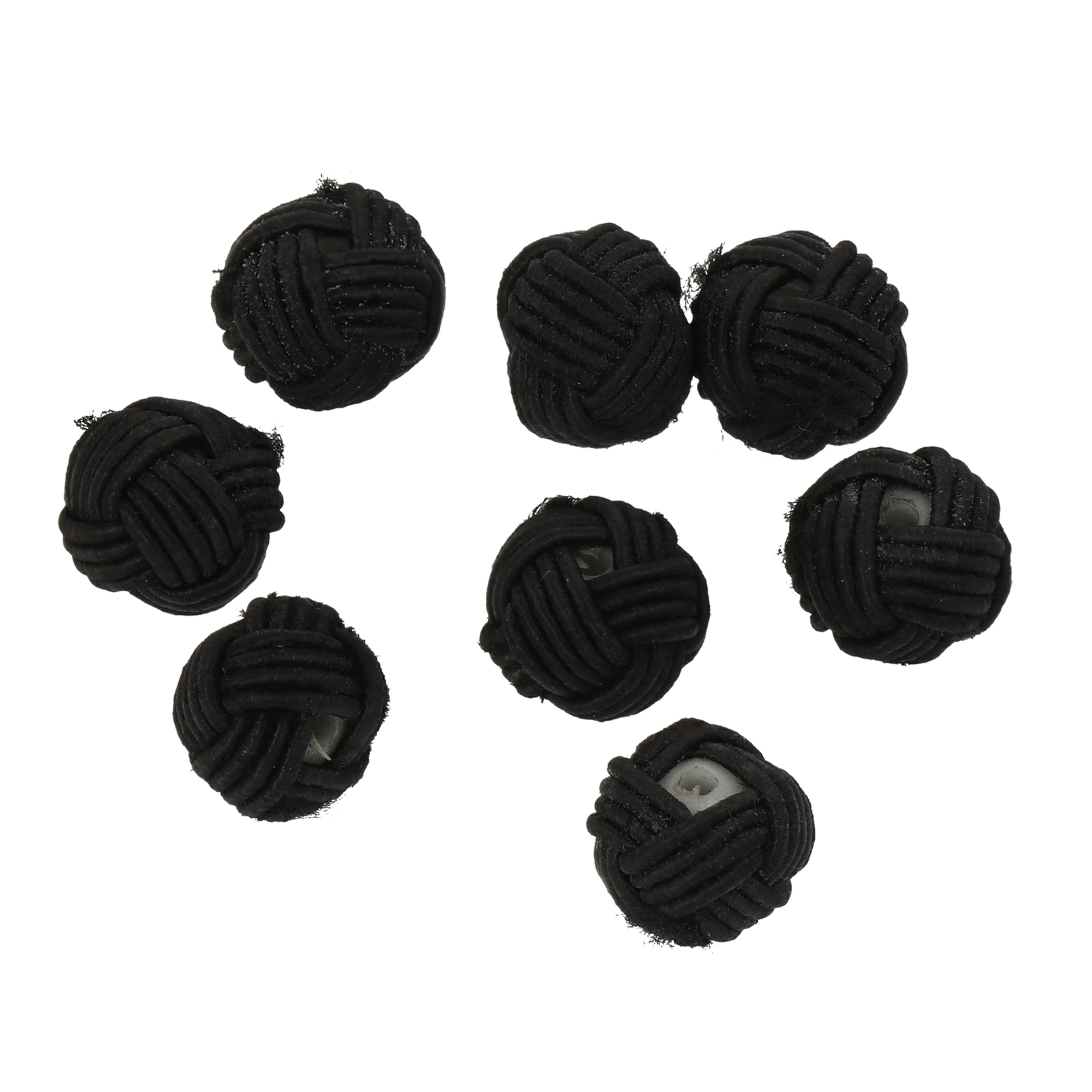 coated beads monkey knot black 12mm | 10pcs
