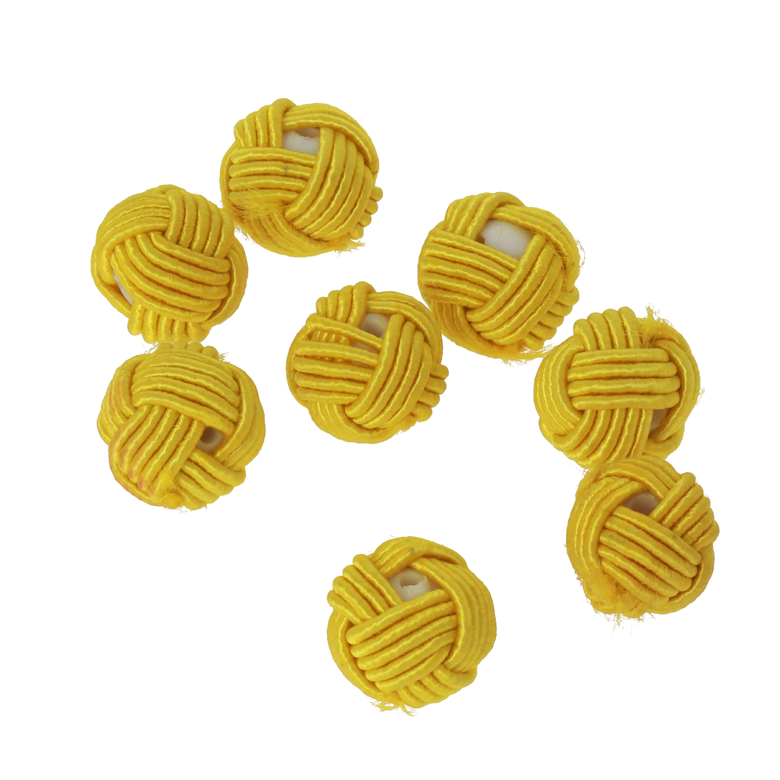 coated beads monkey knot yellow 12mm | 10pcs