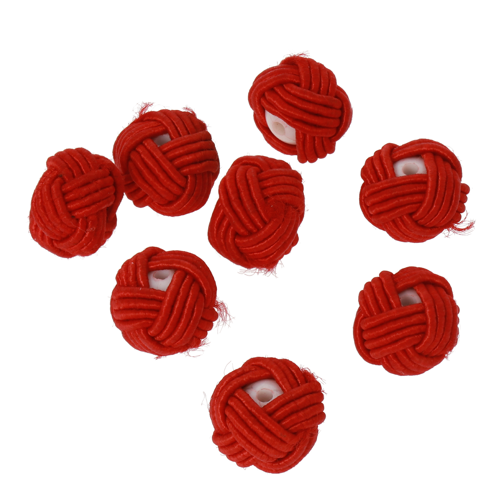 coated beads monkey knot red 12mm | 10pcs