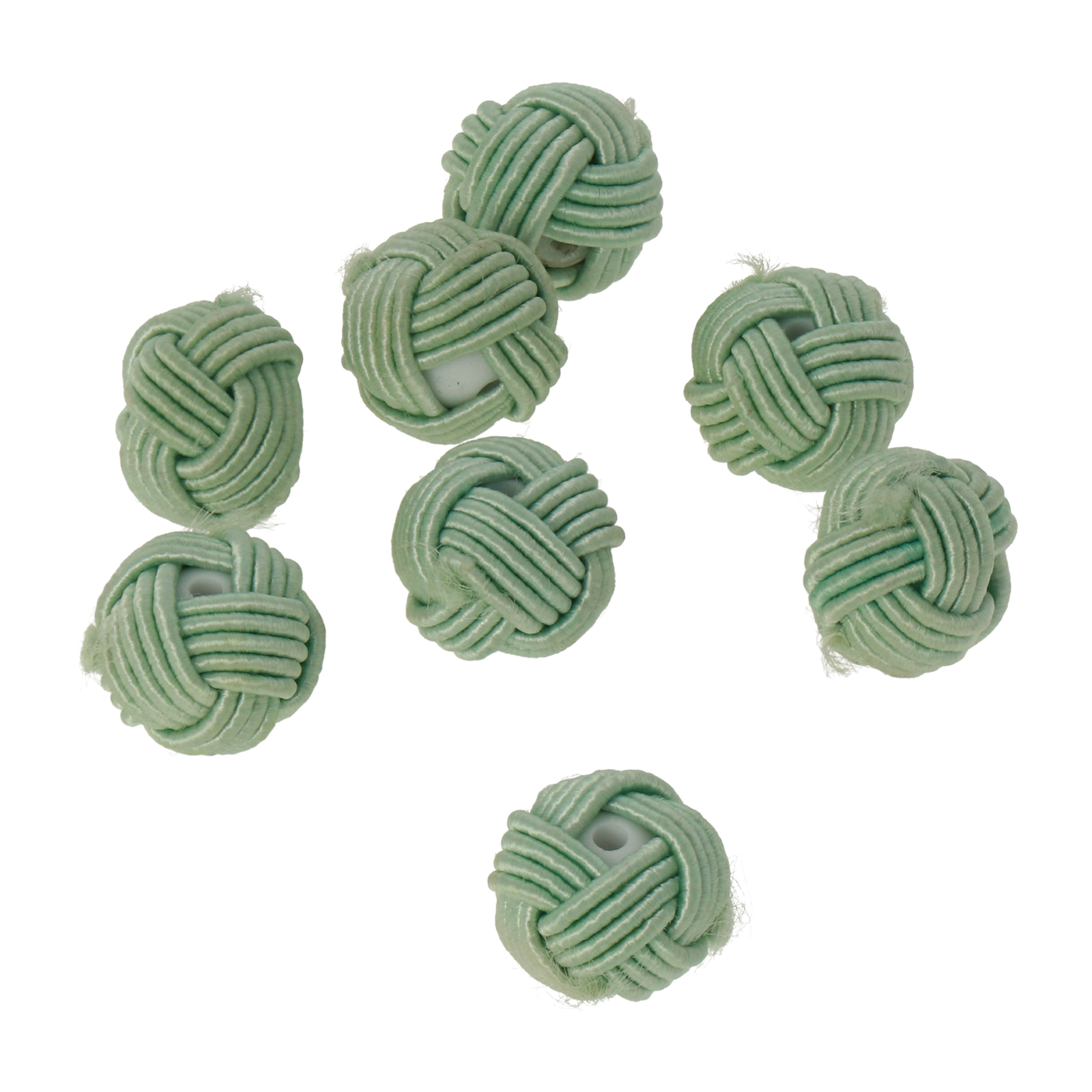 coated beads monkey knot mint green 12mm | 10pcs