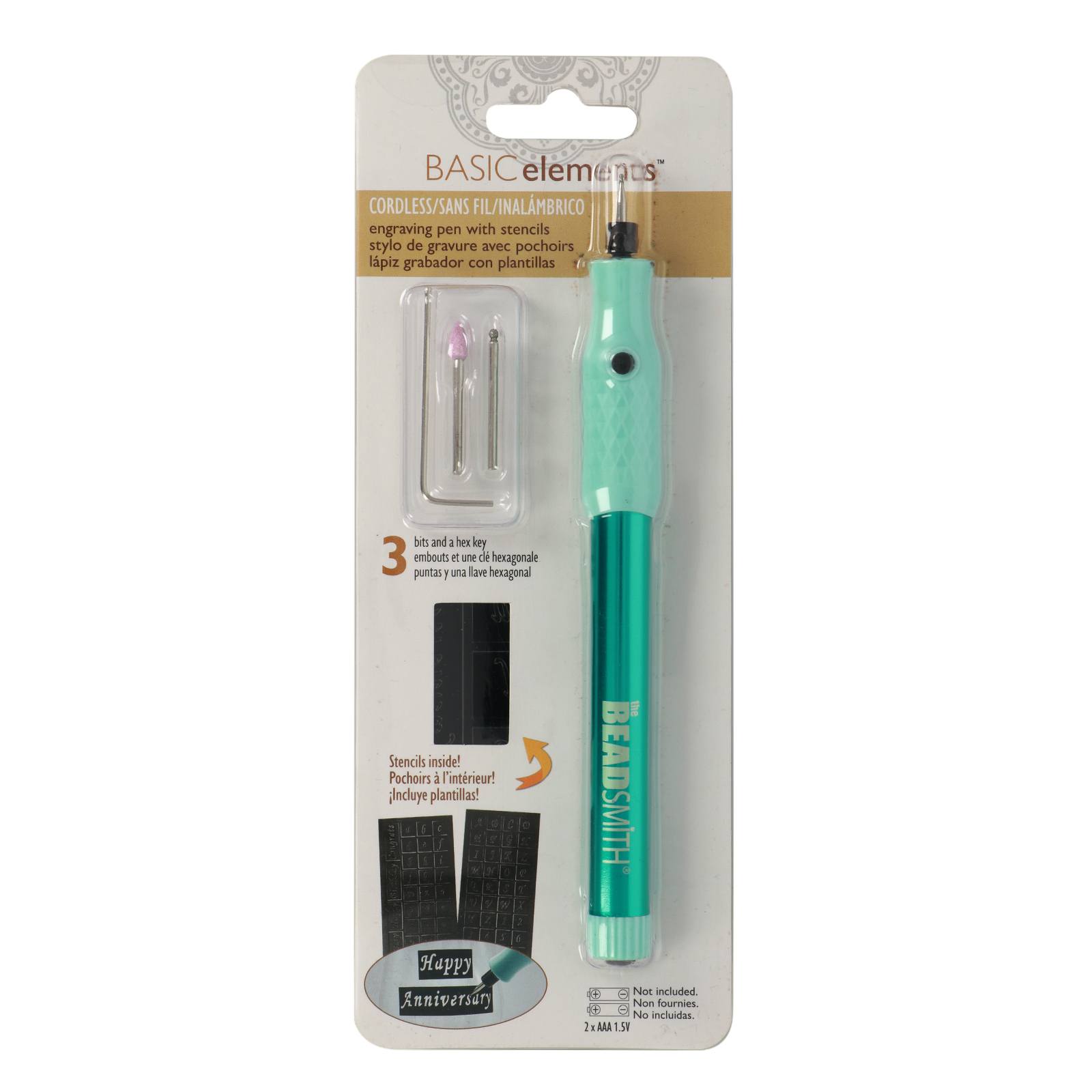 micro engraver with letter stencils | 1pc