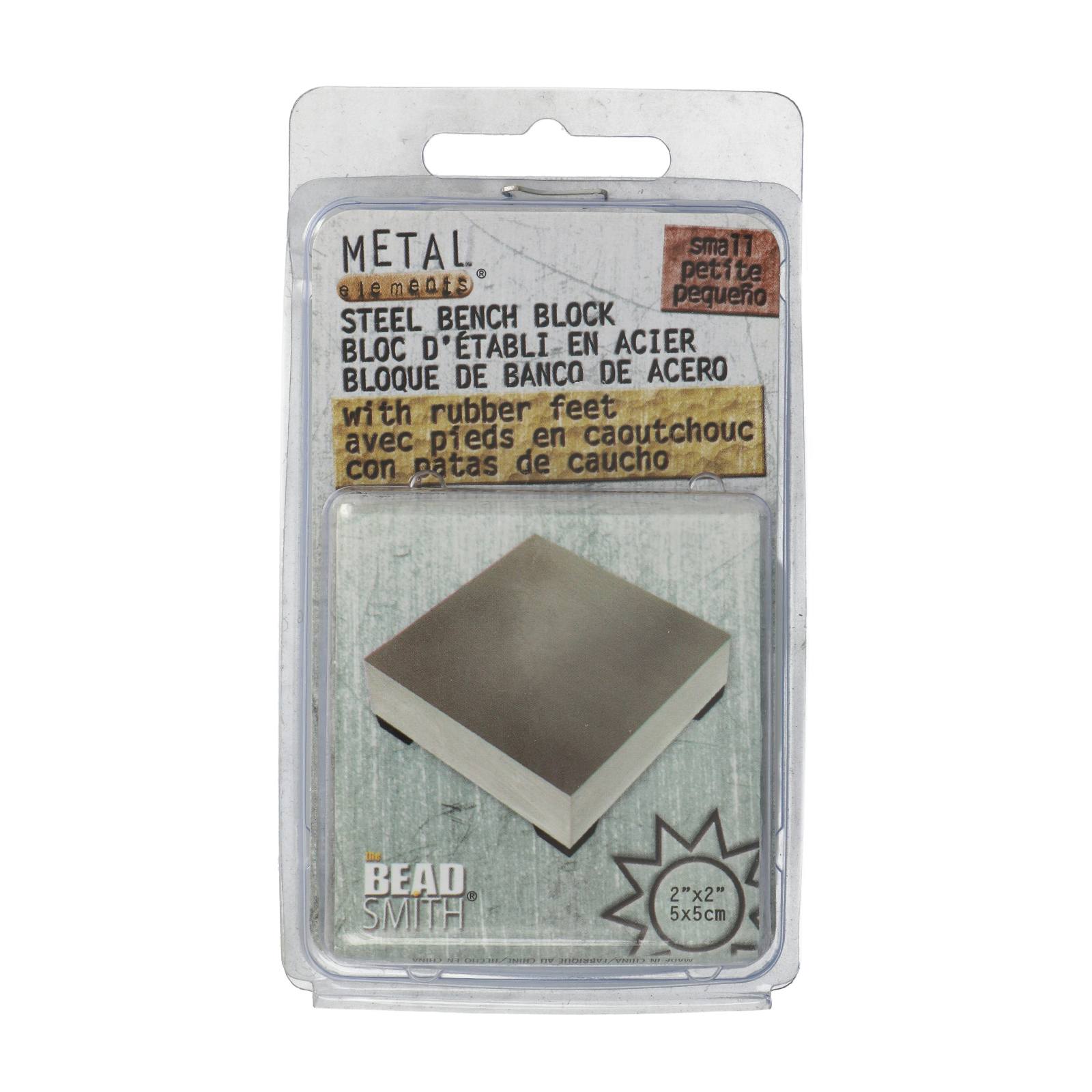 bankblock aus stahl mit gummifüßen 5x5cm | 1st