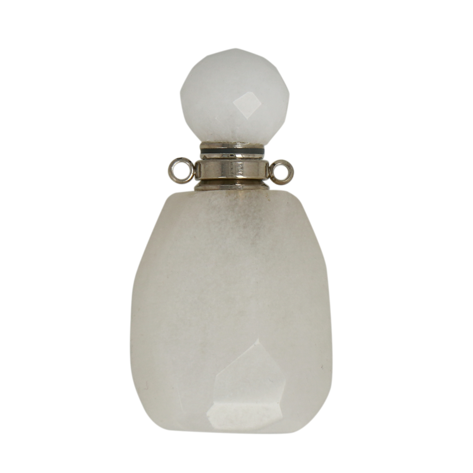 white jade aromatherapy pendant 35x20mm | 1pc